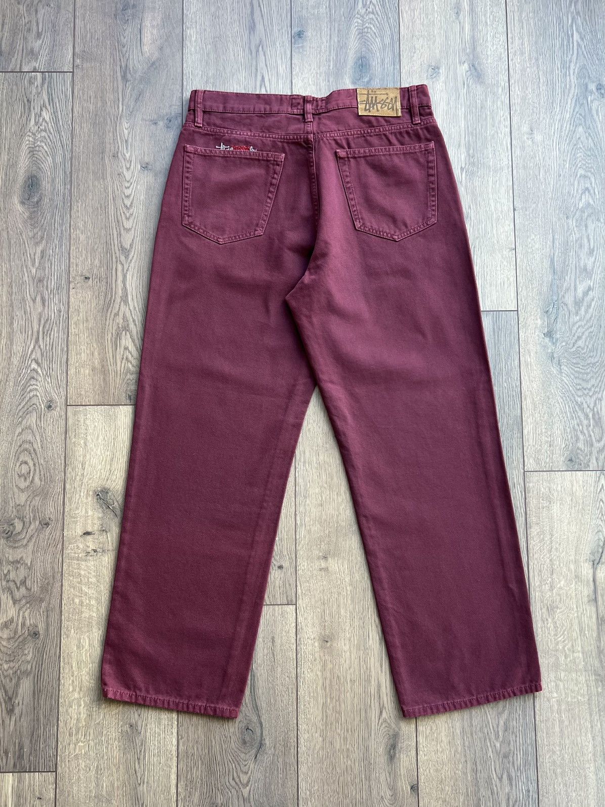 Stussy Stussy Classic Jeans Washed Canvas “Wine” 34 Size US 34 / EU 50 - 2 Thumbnail