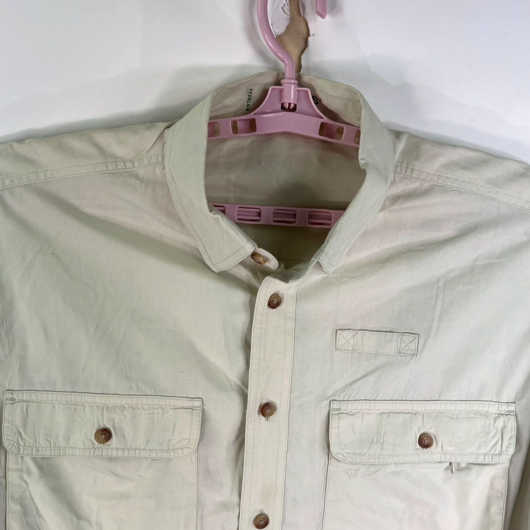 Orvis Orvis Outdoor Cargo Shirt Mens Size L Tan Long Sleeve Pockets Size US L / EU 52-54 / 3 - 5 Thumbnail