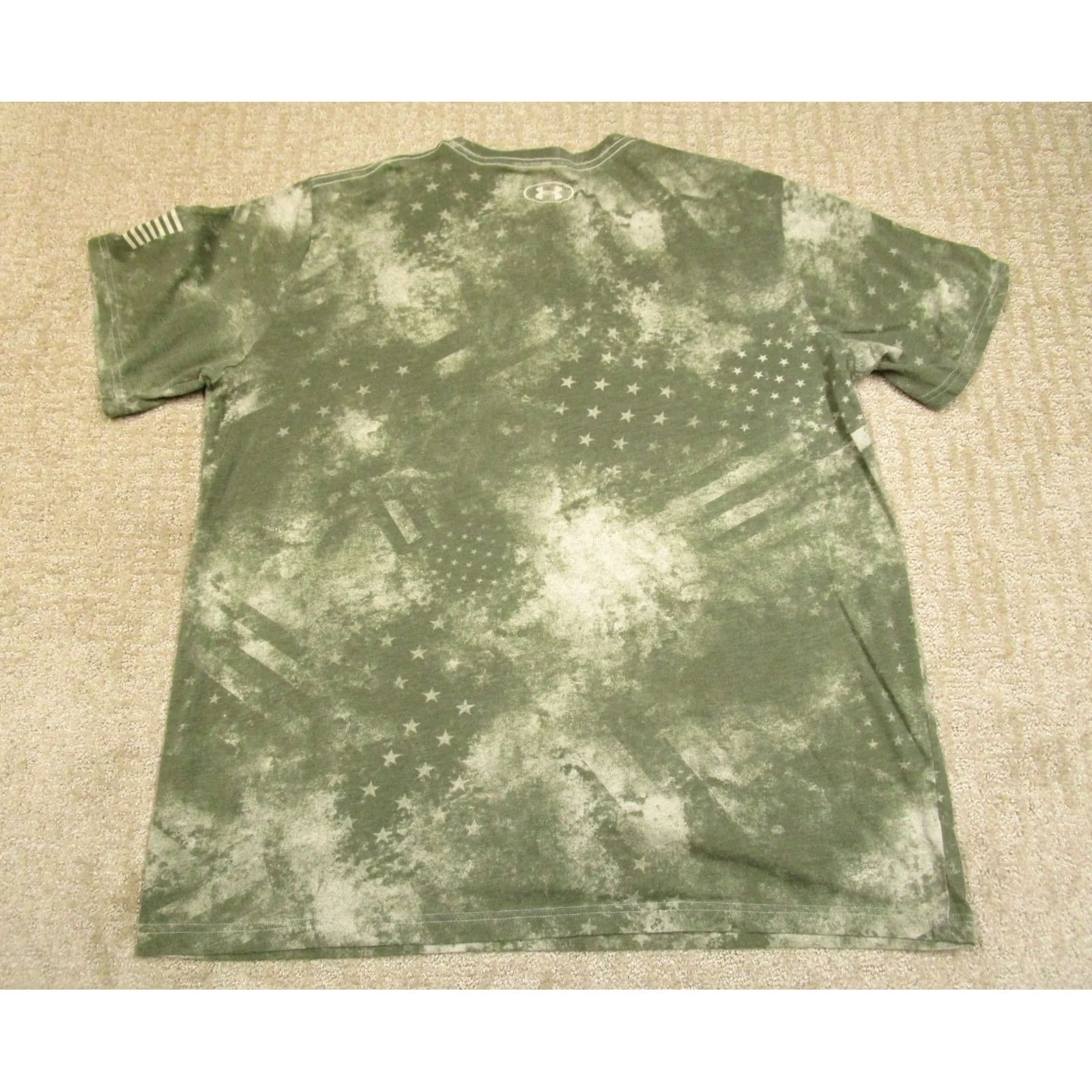 Under Armour Under Armour Shirt 2XL Green USA Flag Patriotic AOP Short Sleeve Crew Neck T-Shirt Men’s Size US XXL / EU 58 / 5 - 3 Thumbnail