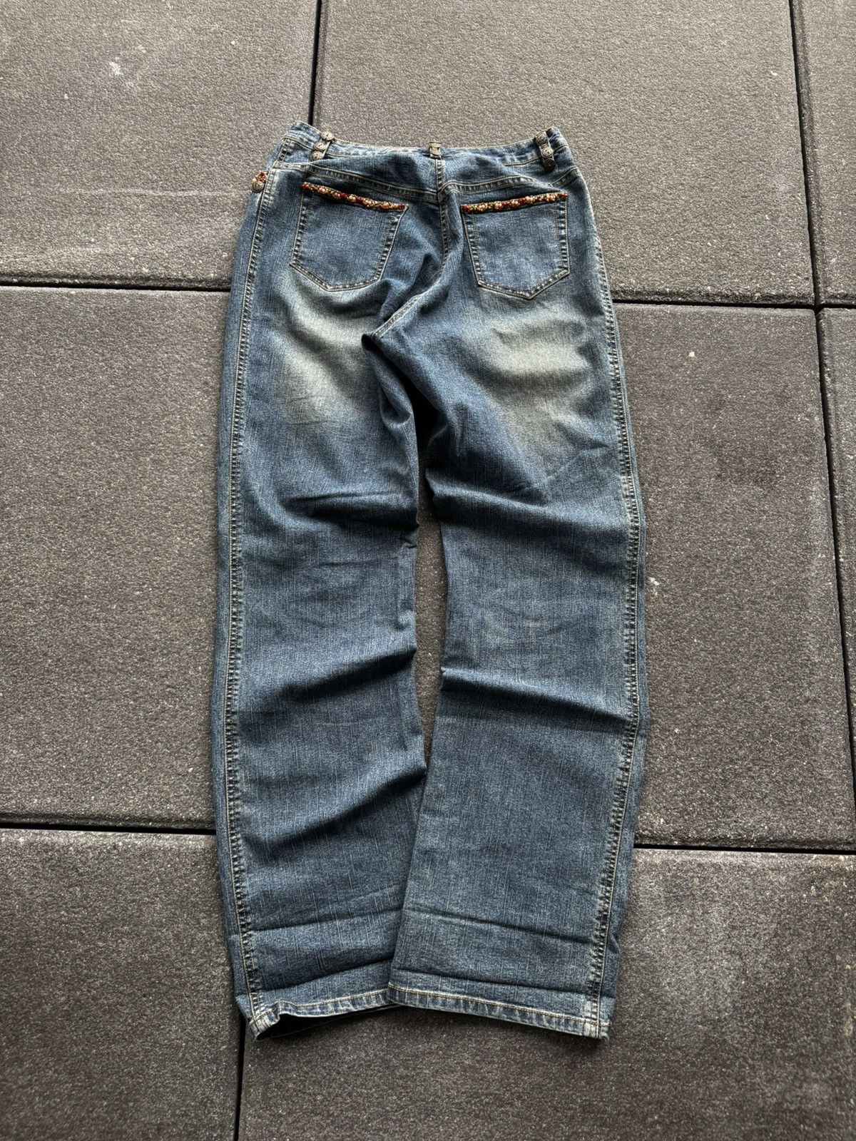 Juicy Couture CRAZY Y2K LOW RISE ACCENT JEANS Size 28" / US 6 / IT 42 - 2 Thumbnail