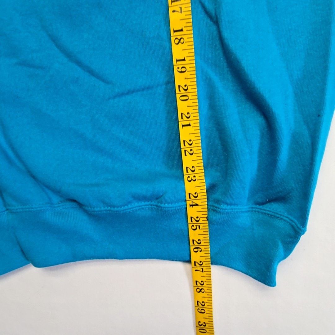 Jerzees Vintage Blank Sweatshirt Blue Plain Crewneck M Sweater 90s Size US M / EU 48-50 / 2 - 9 Thumbnail