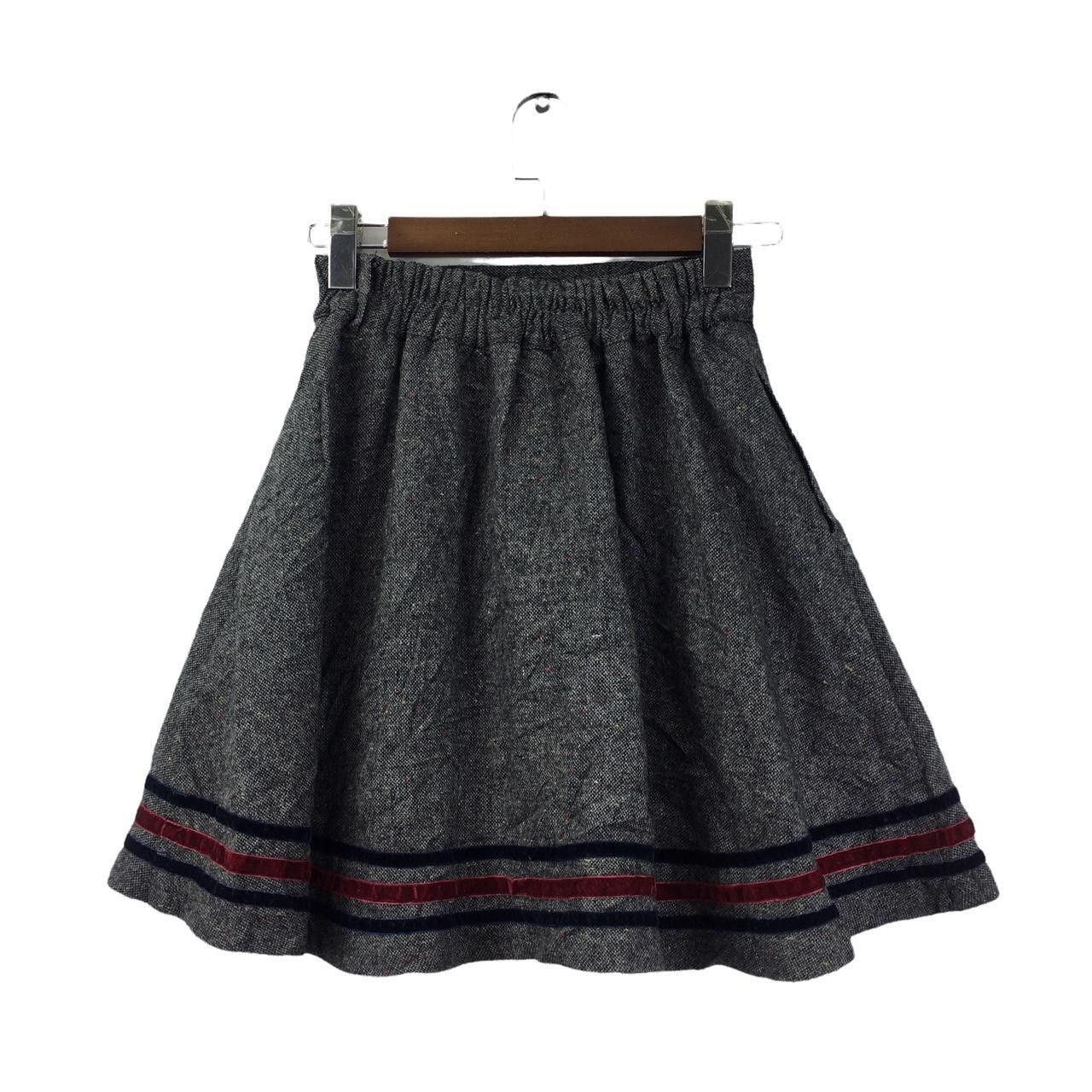 Vintage Vtg FIORUCCI LOVE Made In ITALY Grey Mini Skirt Bottom Size 24" / US 00 / IT 34 - 3 Thumbnail