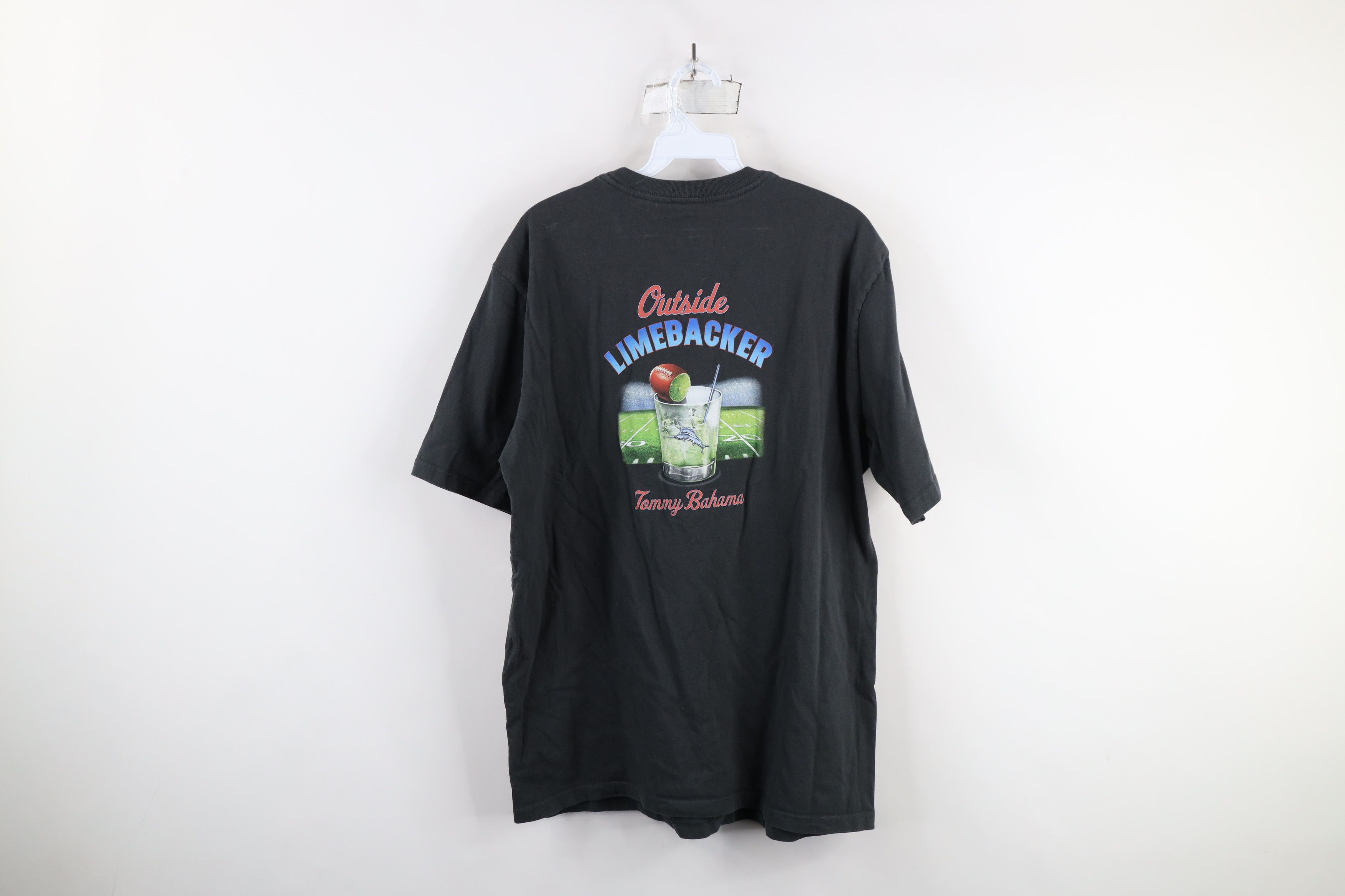 Tommy Bahama × Vintage Vintage Y2K Tommy Bahama Relax Football Drink T-Shirt Gray Size US L / EU 52-54 / 3 - 10 Thumbnail