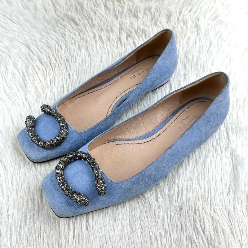 Gucci Gucci Stylish Flat Shoes for Women in Blue -2508 Size US 5 / IT 35 - 1 Thumbnail