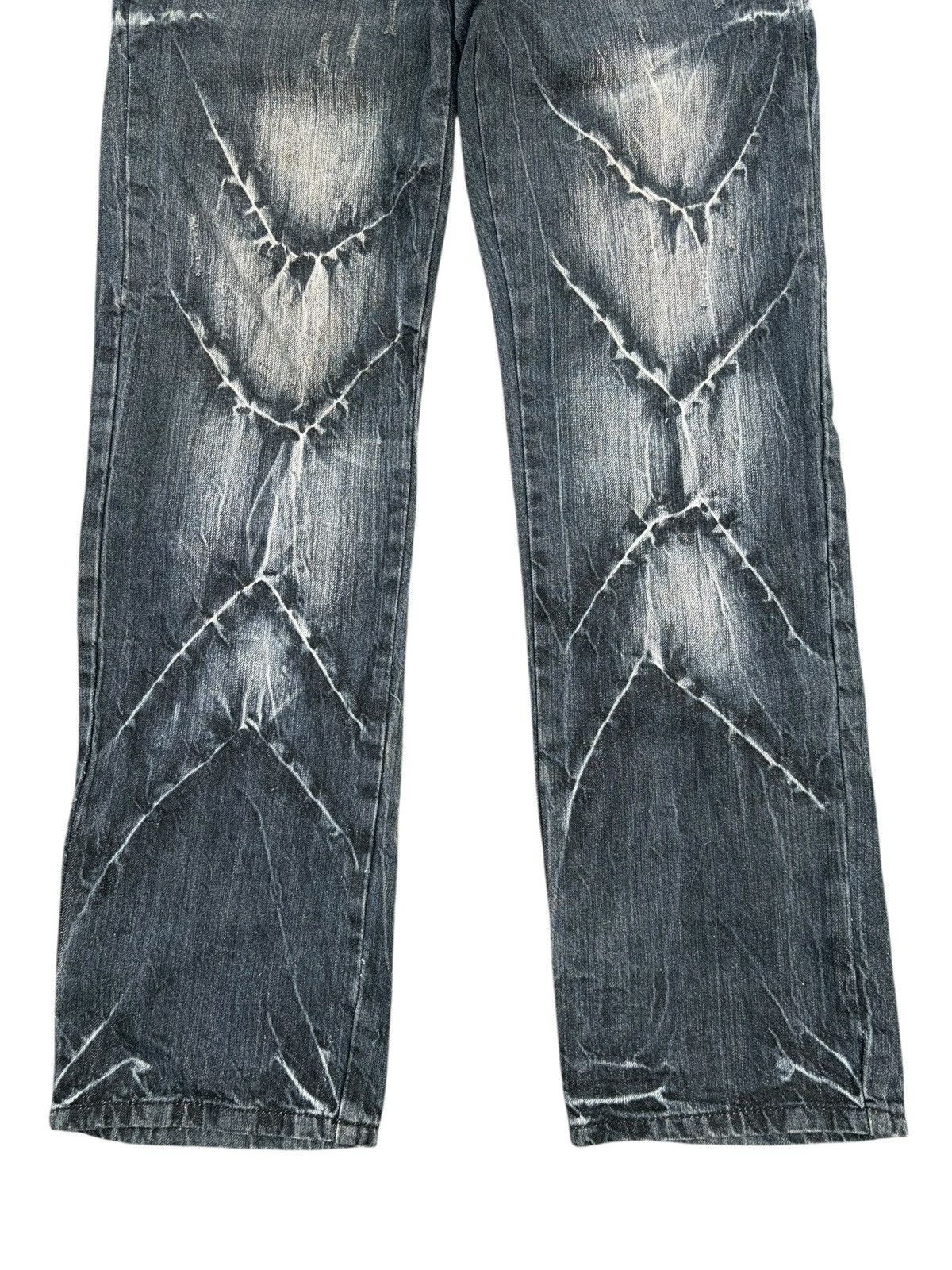 Hysteric Glamour PUNK MINISTRY HYSTERIC DOUBLE WAIST CLAWNMARK DISTESSEDDENIM Size US 35 - 6 Thumbnail