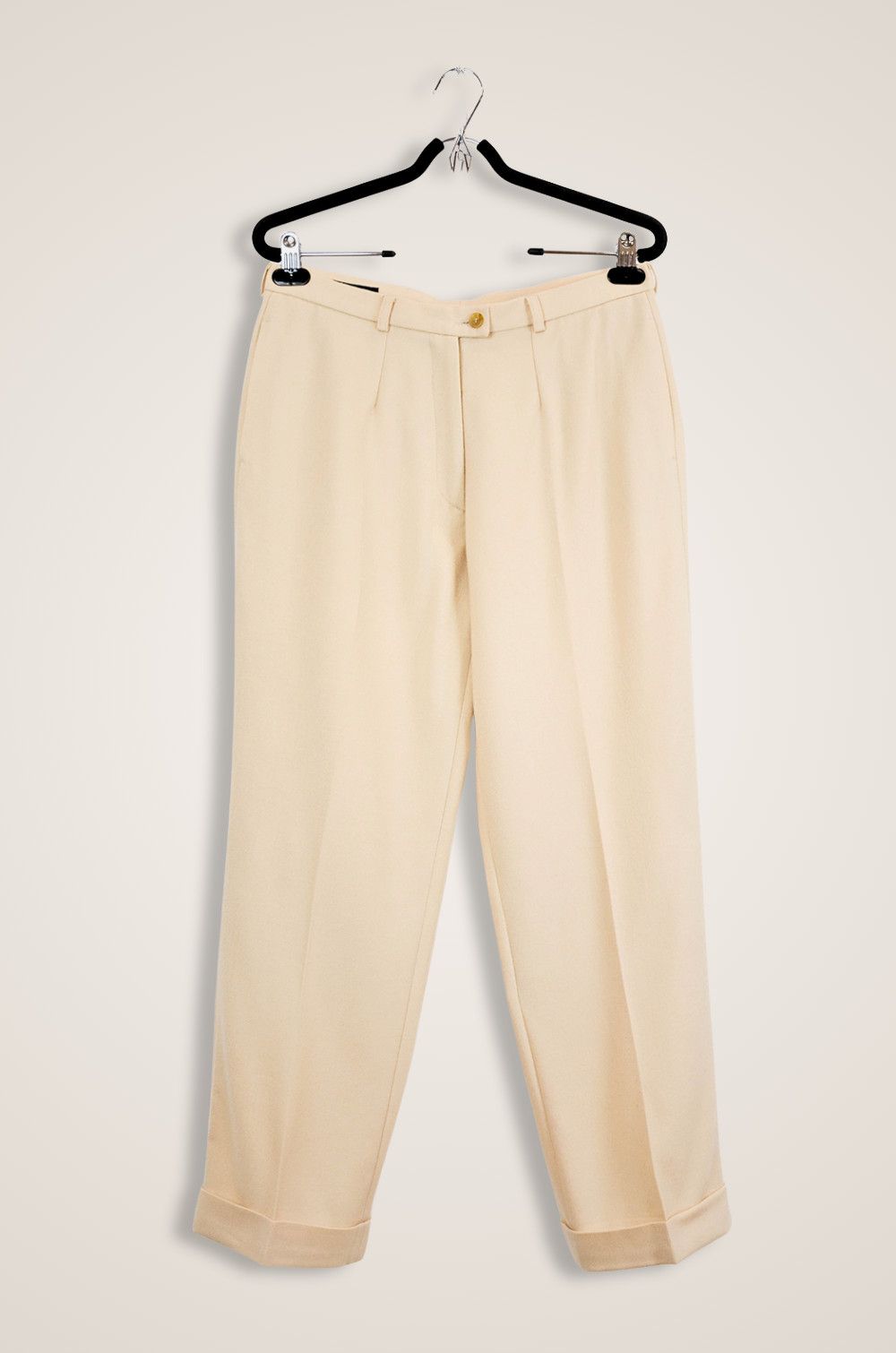Burberry Burberry London Wool Pants – Beige Classic Fit IT40 Size 27" / US 4 / IT 40 - 1 Thumbnail