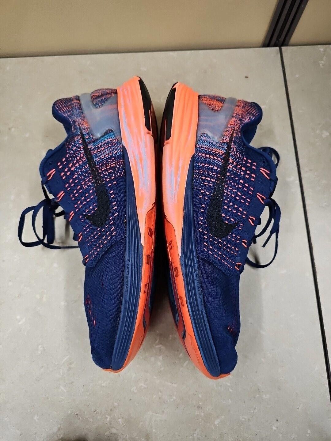 Nike Nike Mens Size 13 LunarGlide 7 Running Sneaker Blue Mesh Size US 13 / EU 46 - 5 Thumbnail