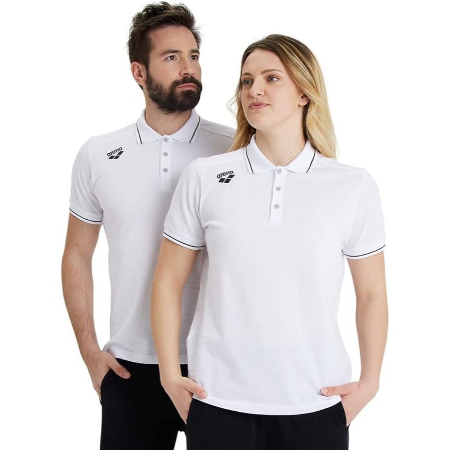 Other Arena Team Solid Polo Shirt White Cotton XL Unisex Regular F Size US XL / EU 56 / 4 - 1 Thumbnail