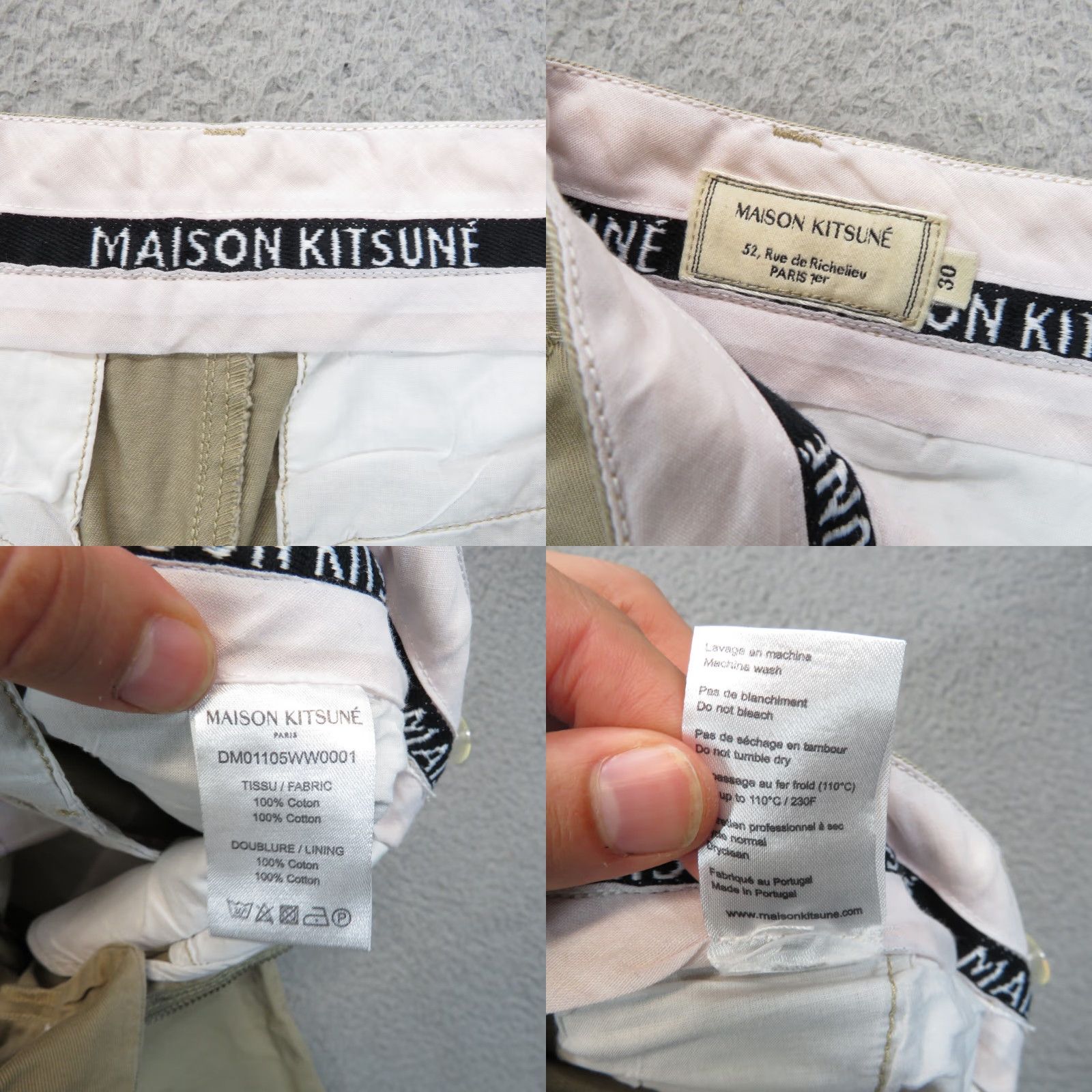 Vintage Maison Kitsuné Pants Mens 30 Baggy Khaki Cropped Tapered Ankle Trousers Twill Pants Size US 30 / EU 46 - 8 Thumbnail