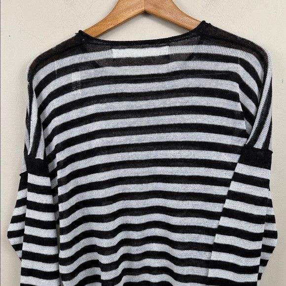 Isabel Benenato Isabel Benenato Monochrome Striped flax Crewneck Sweater XL Size US XL / EU 56 / 4 - 14 Thumbnail