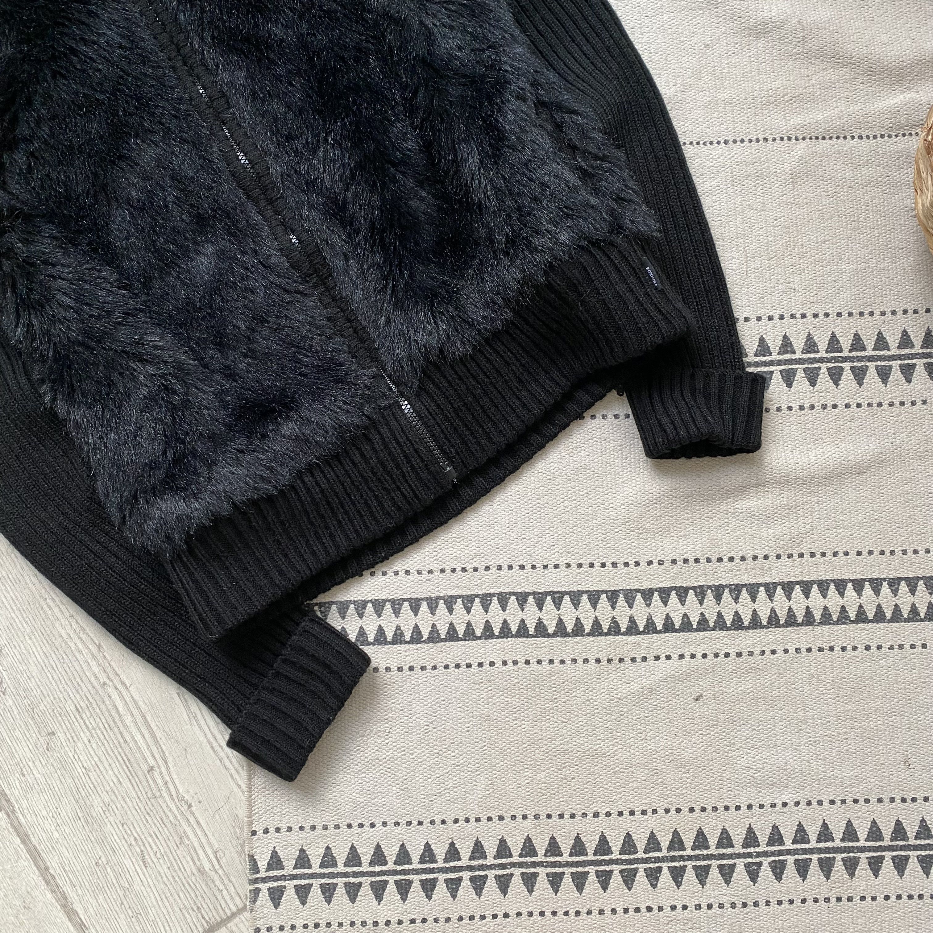 Hysteric Glamour Avant-Garde Y2K Vintage Knit Faux fur hoodie Jacket opium Size M / US 6-8 / IT 42-44 - 3 Thumbnail