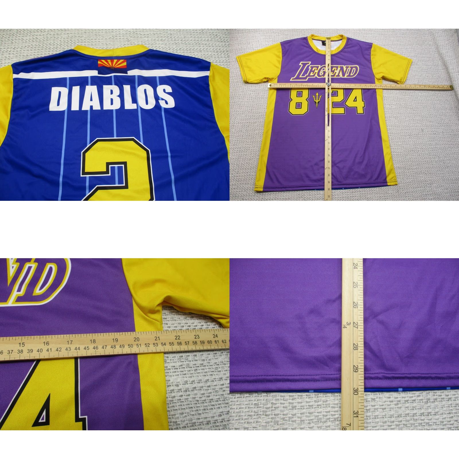 Fruit Of The Loom Voodoo Custon Shirt Mens L Short Sleeve Logo Knit Cotton Blue Kobe Bryant 8 24 Lakers Bar 90s Vintage? Size US L / EU 52-54 / 3 - 8 Thumbnail