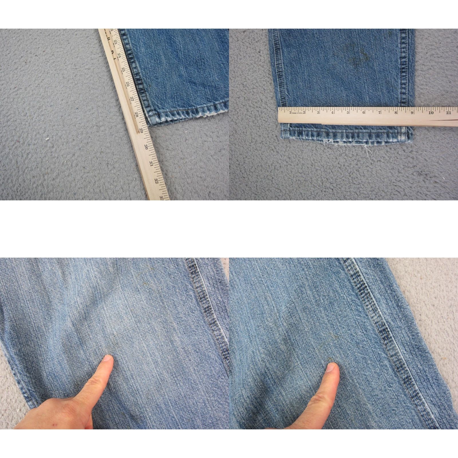 Lee VINTAGE Lee Jeans Mens 38x30 Denim 5-Pocket Straight Blue Regular Waist Carpenter Workwear 80s 90s Size US 38 / EU 54 - 10 Thumbnail