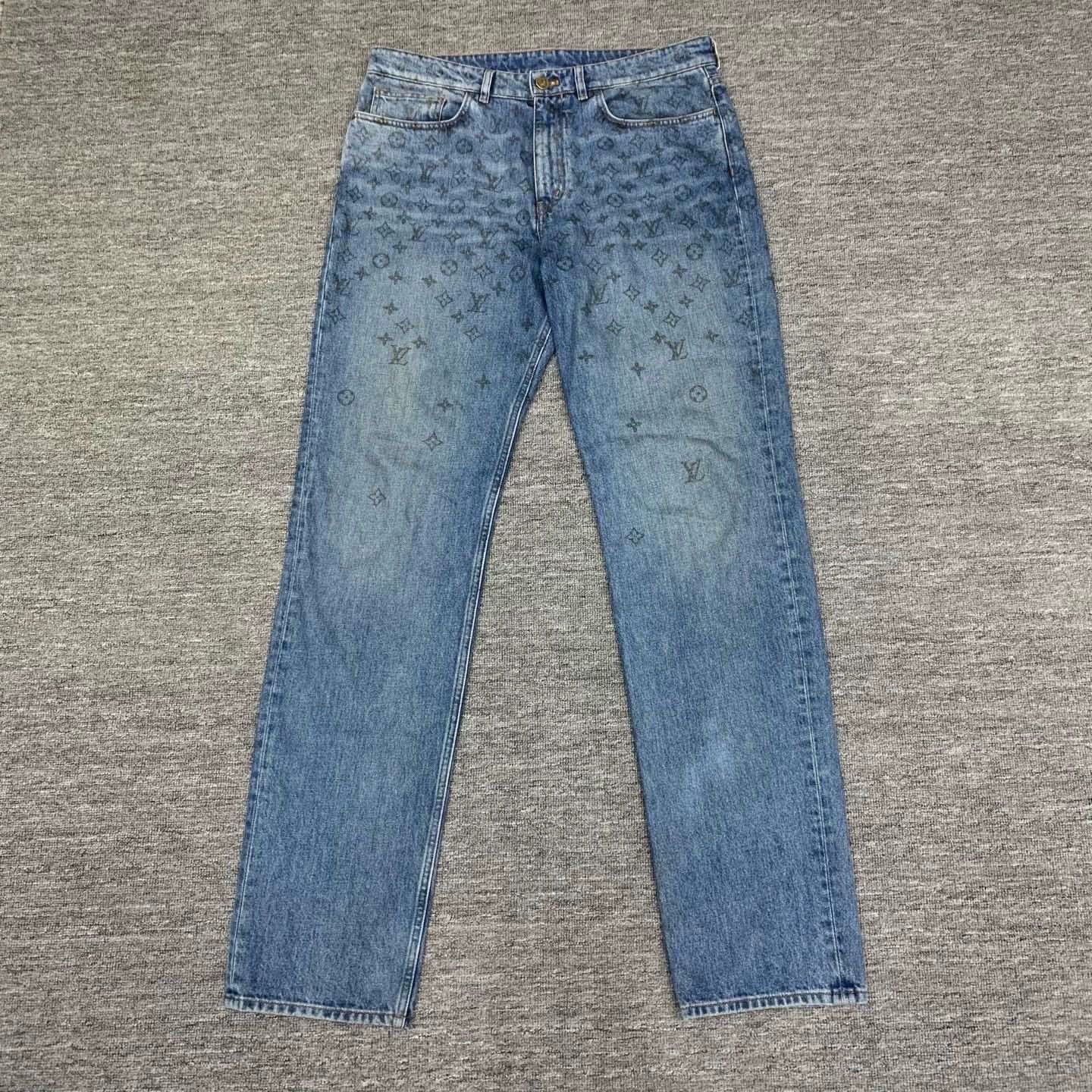 Louis Vuitton lv monogram gradient denim jeans size 33 Size US 33 - 1 Thumbnail