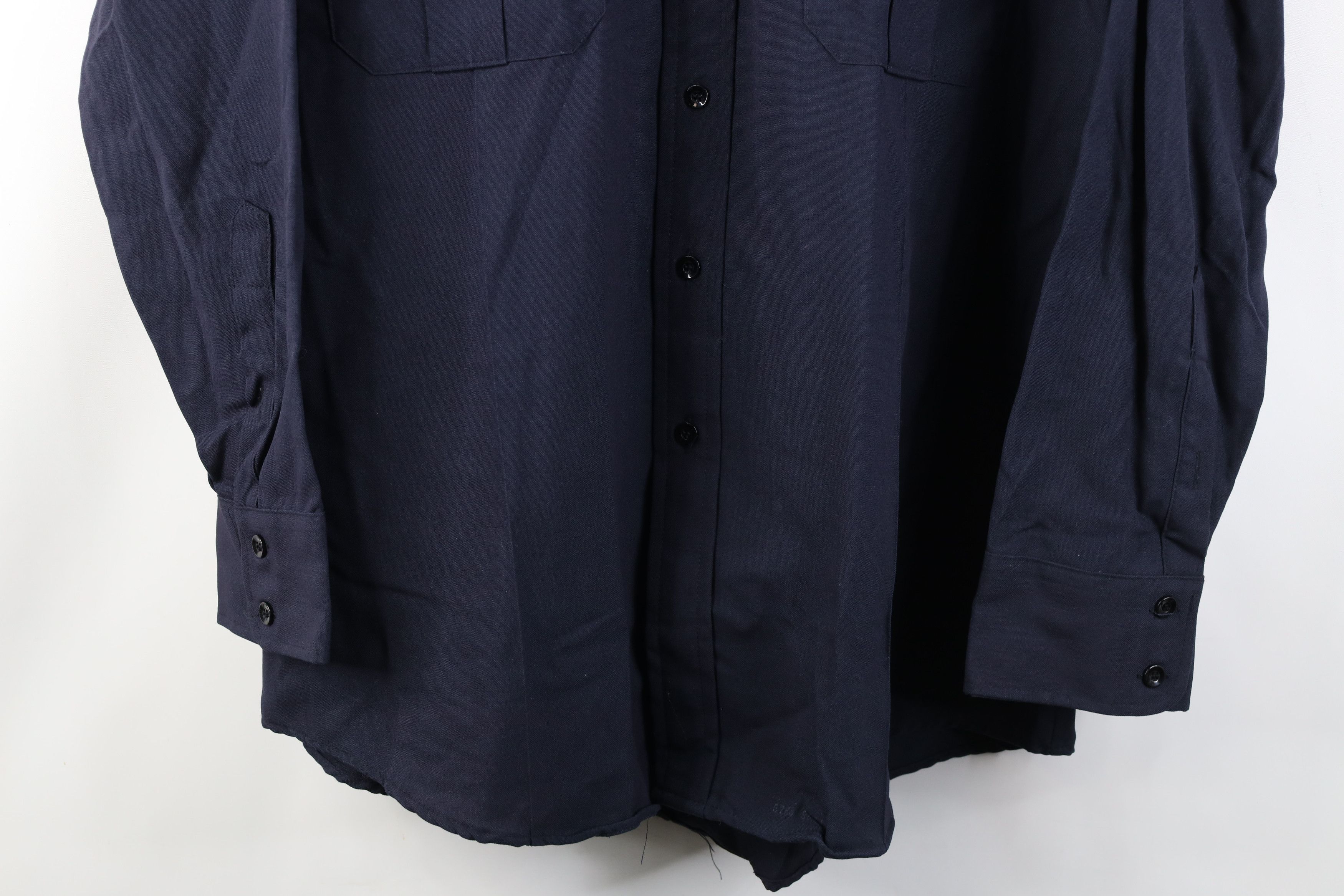 Vintage Vintage 70s Military Gabardine Knit Button Shirt Blue USA Size US M / EU 48-50 / 2 - 3 Thumbnail
