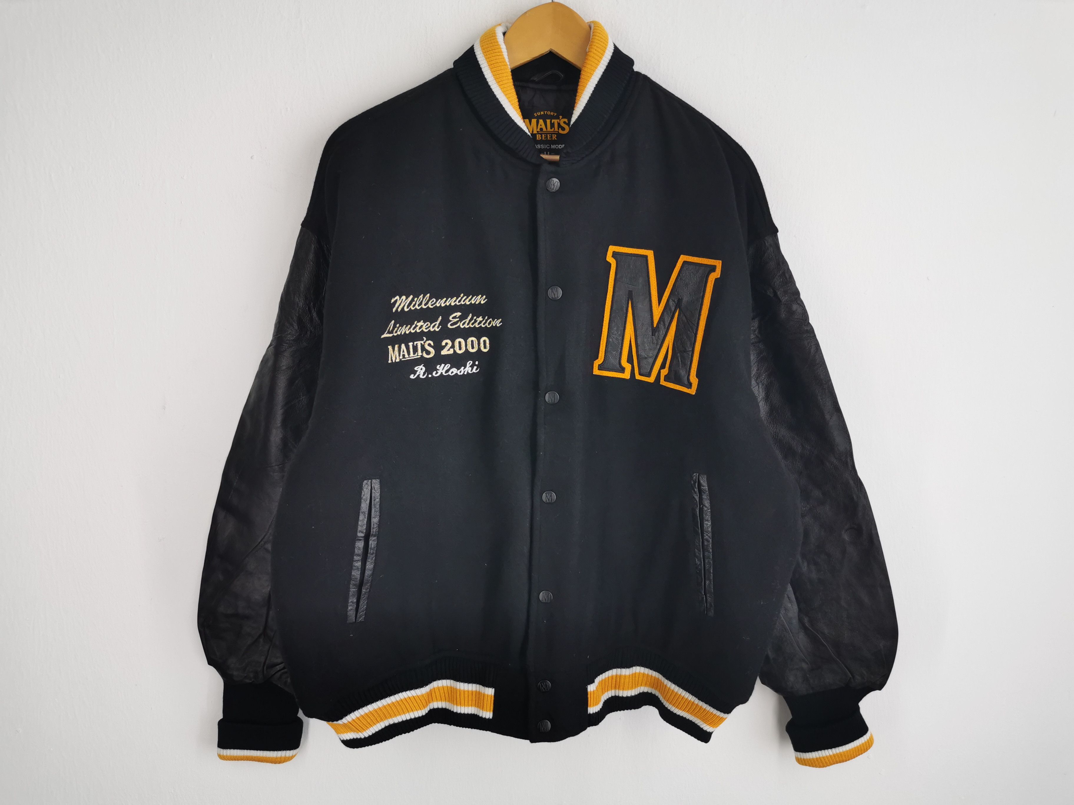 Vintage Vintage 90s Malt's Beer Limited Edition 2001 Wool Varsity Size US L / EU 52-54 / 3 - 1 Thumbnail
