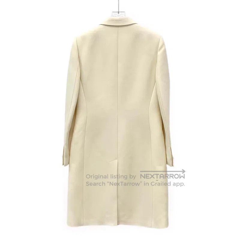 Hermes Hermes Off-white wool lapel long-sleeved coat Size XS / US 0-2 / IT 36-38 - 2 Thumbnail