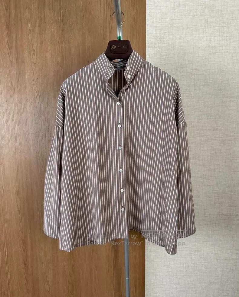 Hermes Hermes Women's casual collar leisure shirt for spring and Size XS / US 0-2 / IT 36-38 - 1 Thumbnail