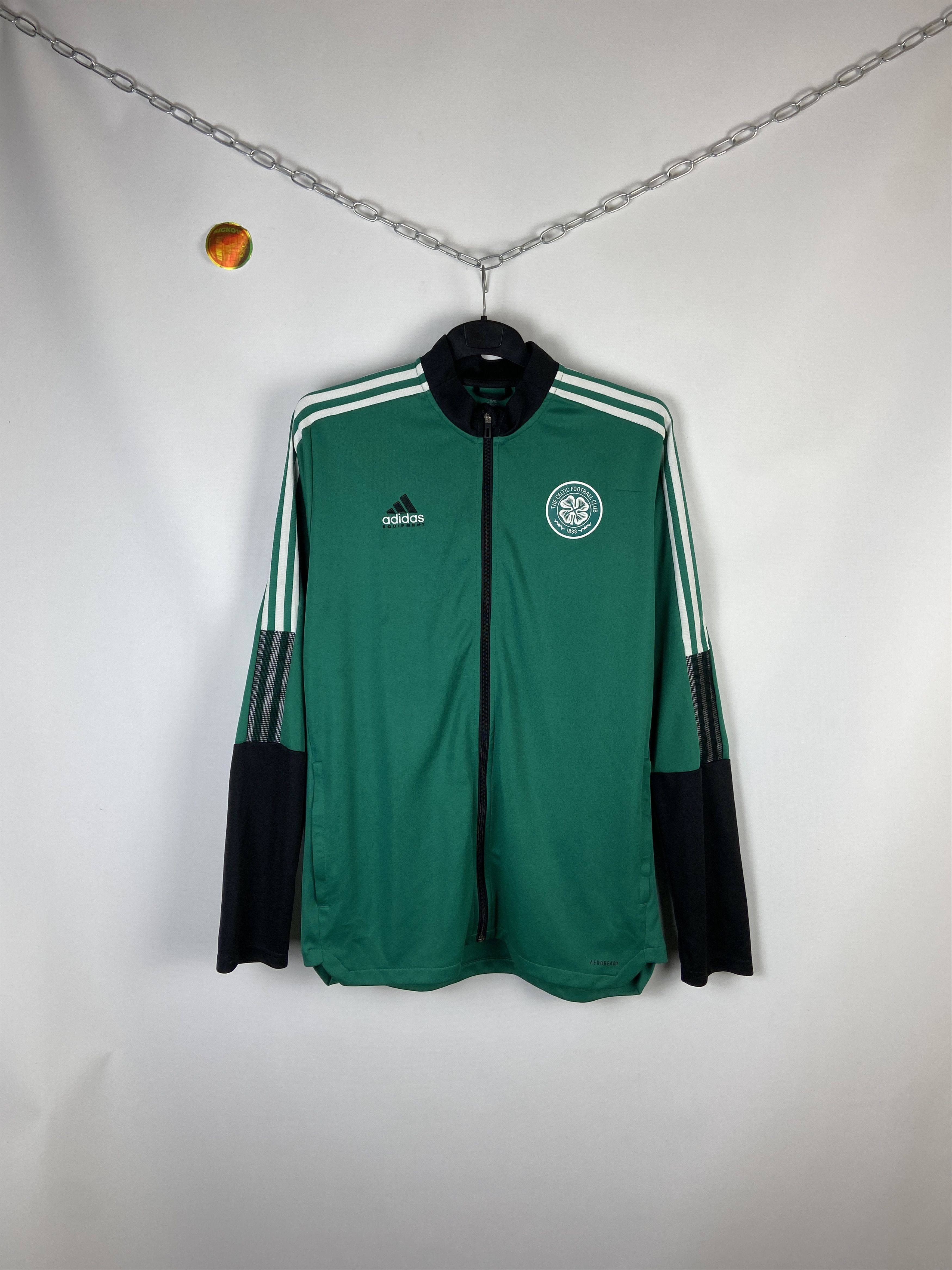 Adidas × Vintage Adidas Celtic FC Track Top Training Jacket Football Soccer Size US XL / EU 56 / 4 - 1 Thumbnail
