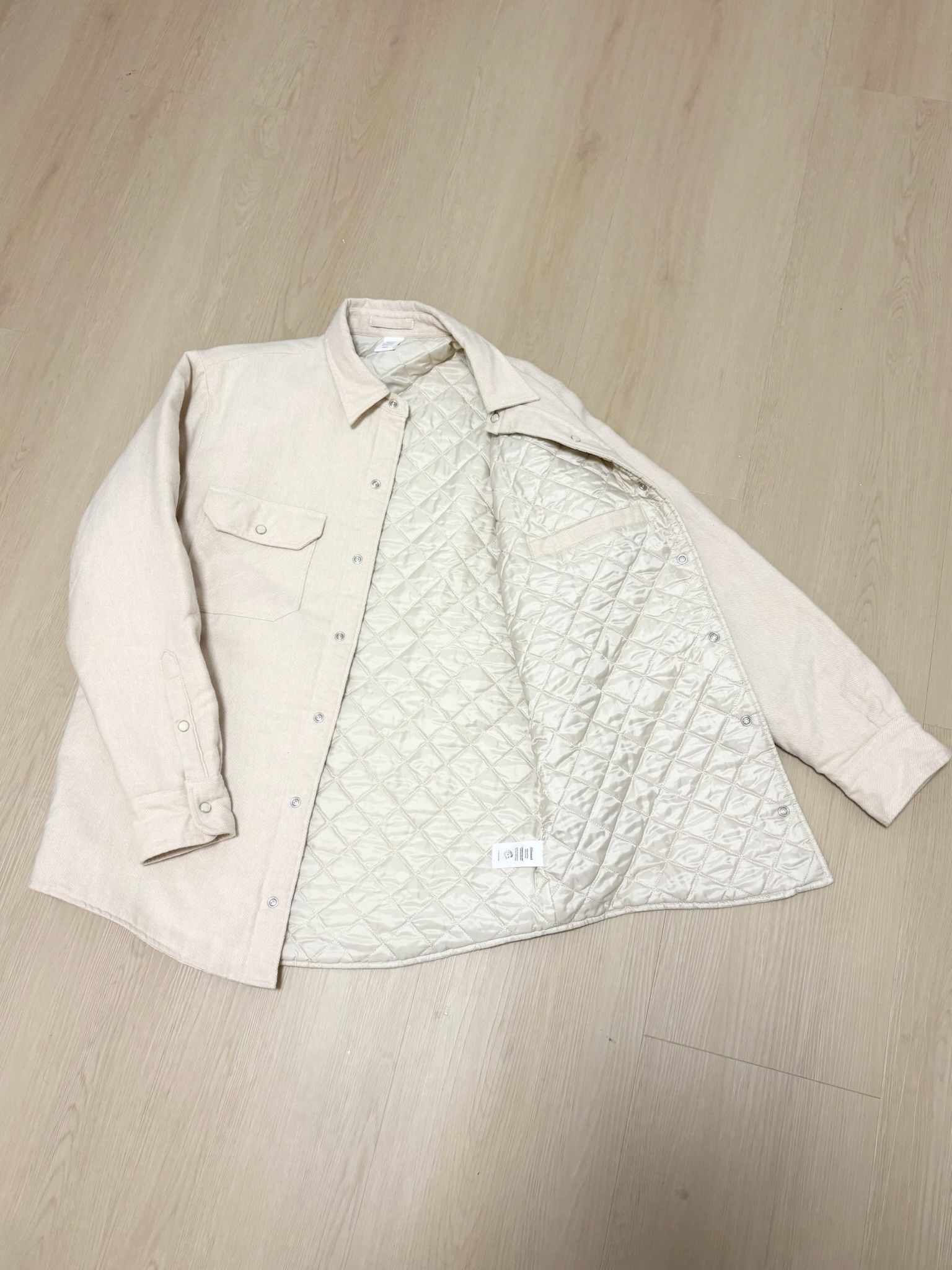JJJJound JJJJound Beige Padded Flannel Size US S / EU 44-46 / 1 - 3 Thumbnail