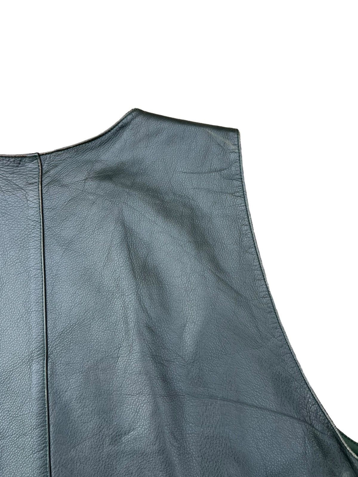 Leather Vintage Pollini Patina Leather Vest Size US L / EU 52-54 / 3 - 17 Thumbnail