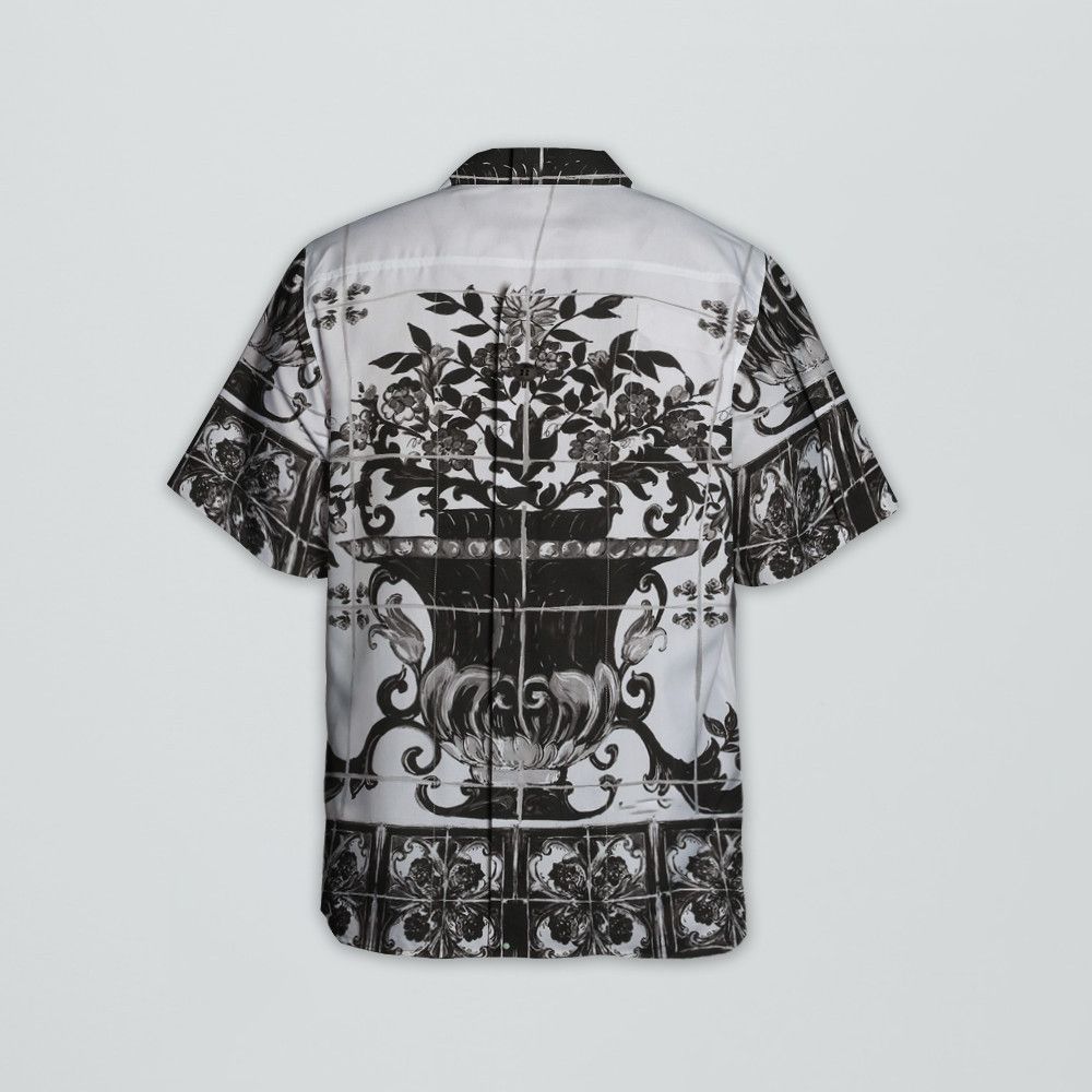 Designer Majolica-Print Poplin Hawaii Shirt Size US L / EU 52-54 / 3 - 4 Thumbnail