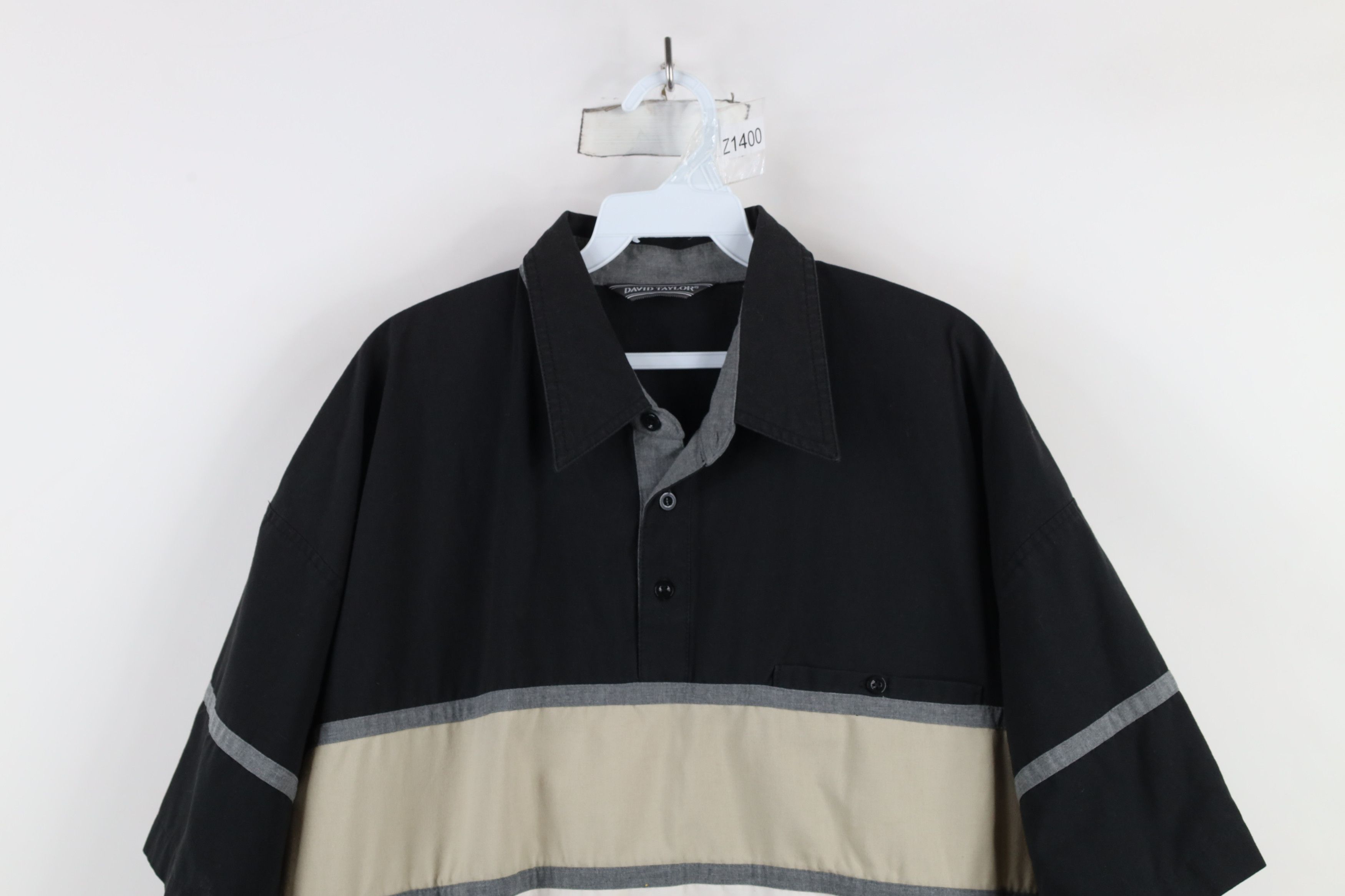 Vintage Vintage 90s Streetwear Block Collared Pullover Polo Shirt Size US XXL / EU 58 / 5 - 2 Thumbnail