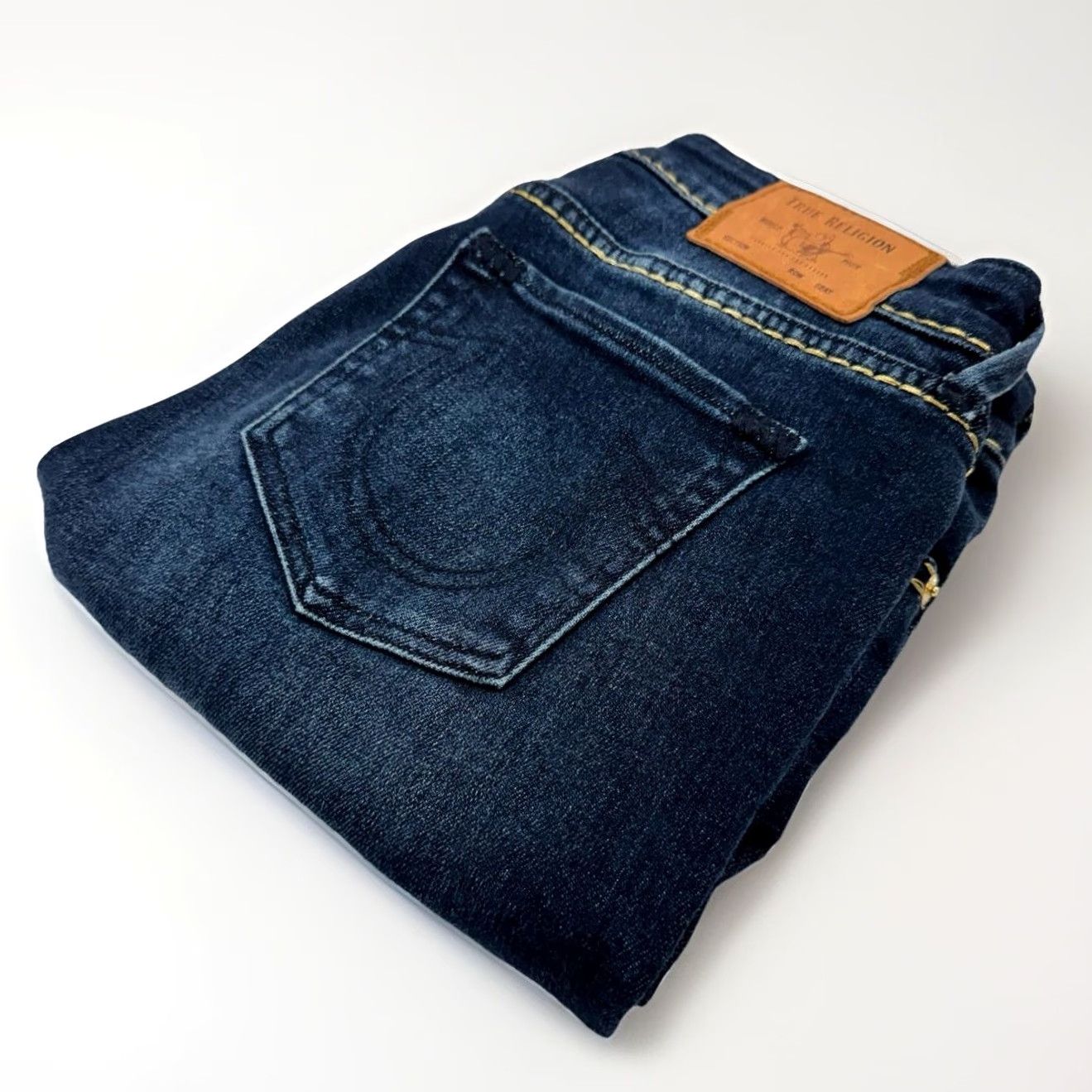 True Religion True Religion Jeans Halle Mid Rise Super Skinny 31 Women Blue Denim Pants 28 In Inseam Logo Button Zipper Bonded 90s? Size 24" / US 00 / IT 34 - 3 Thumbnail