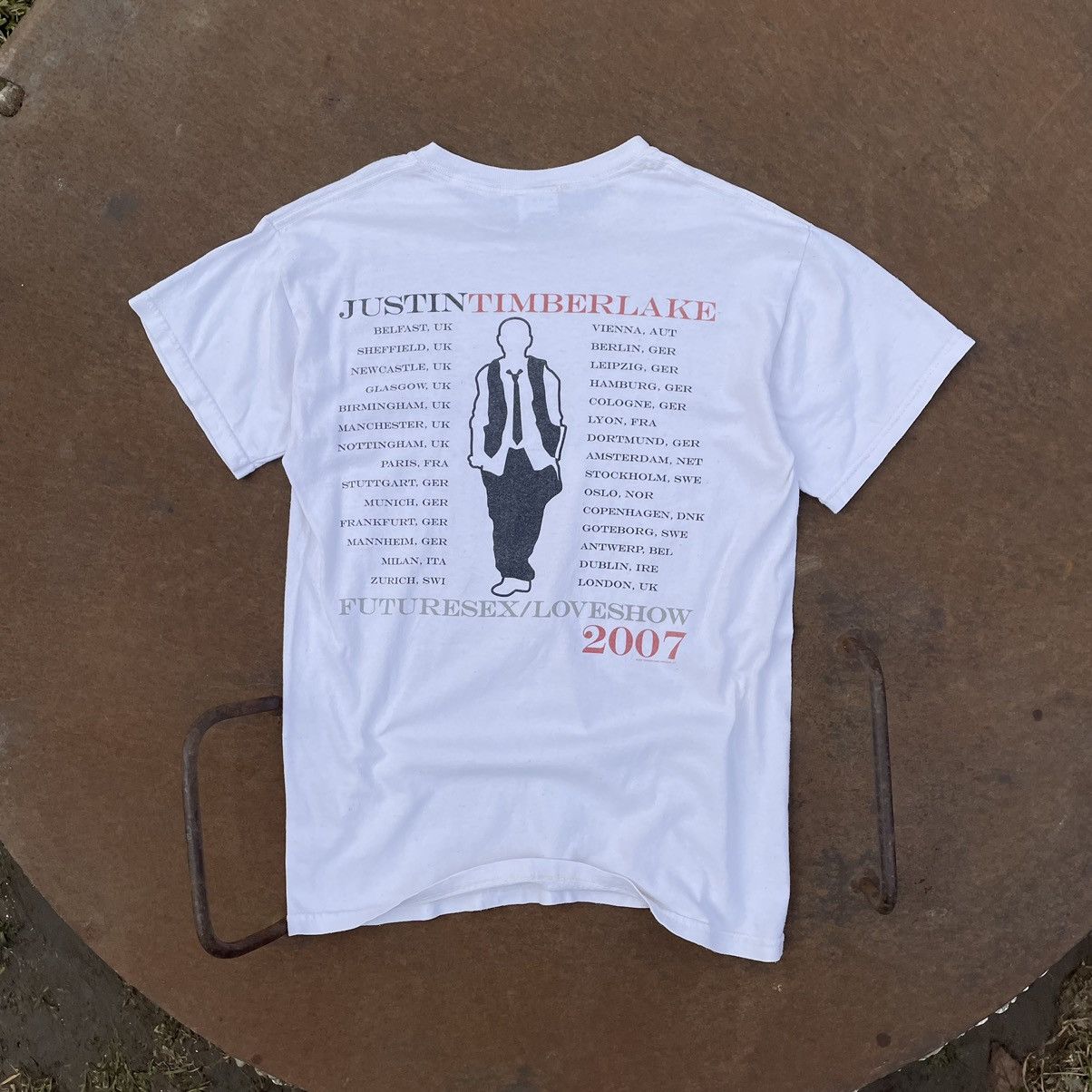 Band Tees × Le Grande Bleu (L.G.B.) Vintage Justin Timberlake T-shirts Logo 2007 Y2K Overprint Size US S / EU 44-46 / 1 - 2 Thumbnail