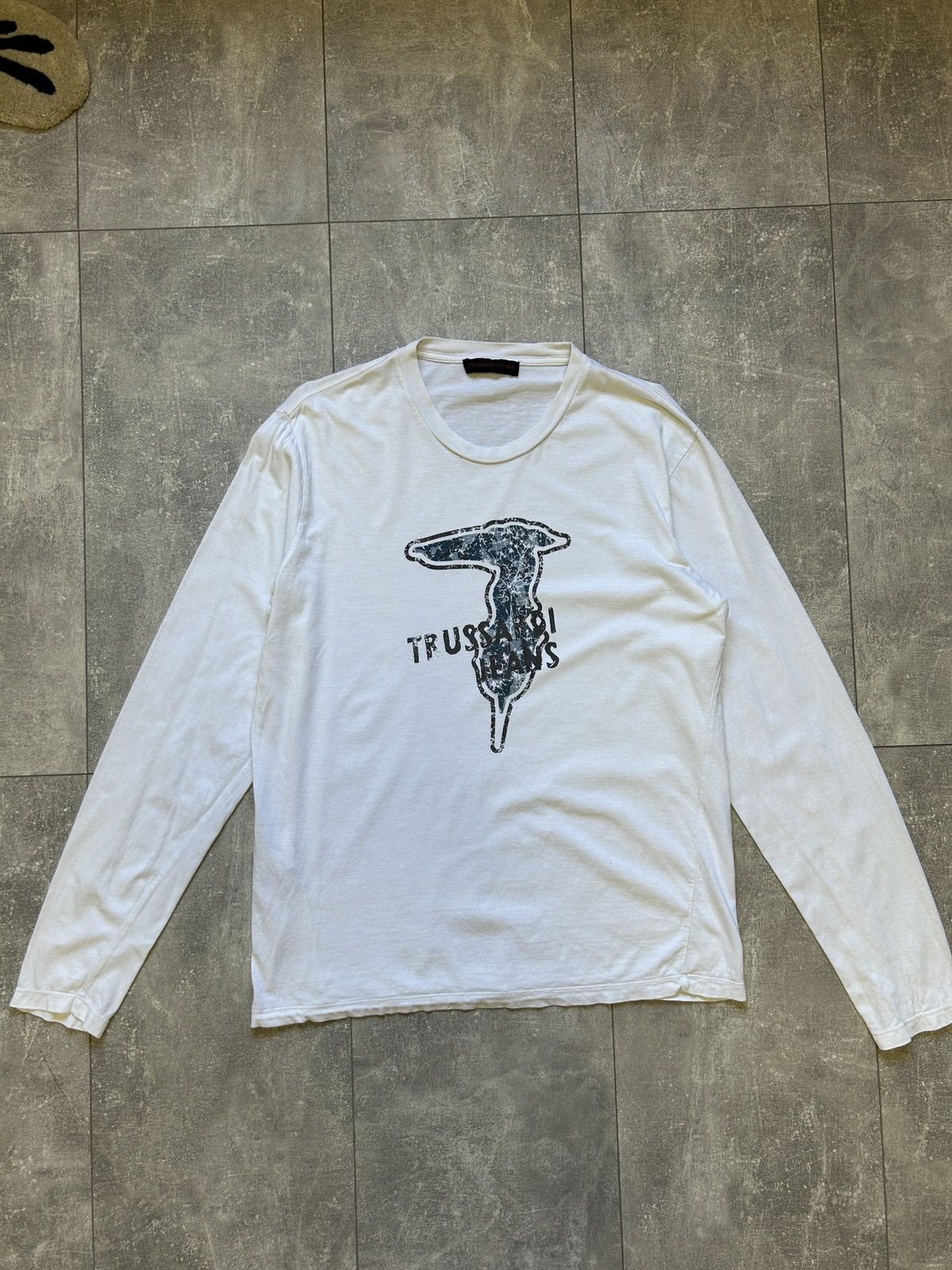 Trussardi Mens Vintage Trussardi Jeans Longsleeve T-shirt luxury Size US L / EU 52-54 / 3 - 1 Thumbnail