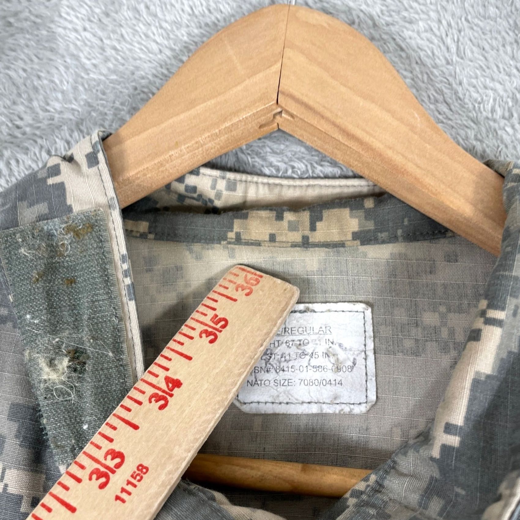 Vintage VINTAGE US Army Combat Uniform Jacket Mens L Gray Digital Camo ACU Field Coat Size US L / EU 52-54 / 3 - 4 Thumbnail