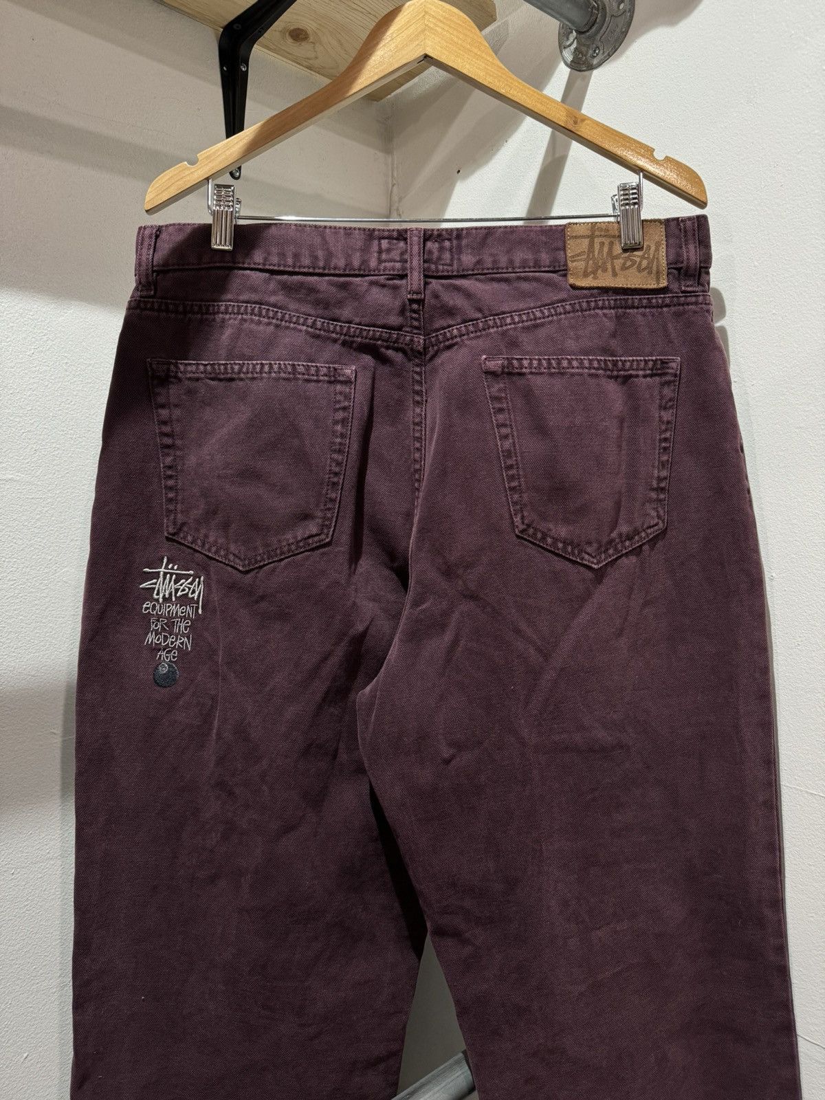 image of Stussy Big Ol Jeans Size 32 Fit Better A 34 in Dark Purple, Men's