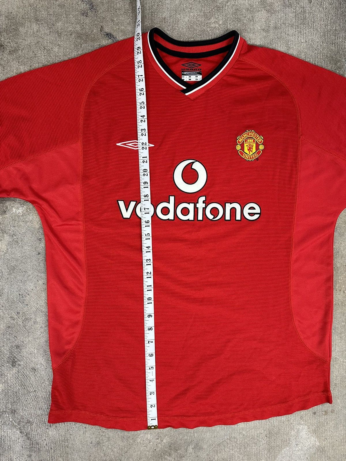 Adidas × Vintage Umbro 01-02 Manchester United Soccer Jersey Kit Home RARE Size US L / EU 52-54 / 3 - 7 Thumbnail