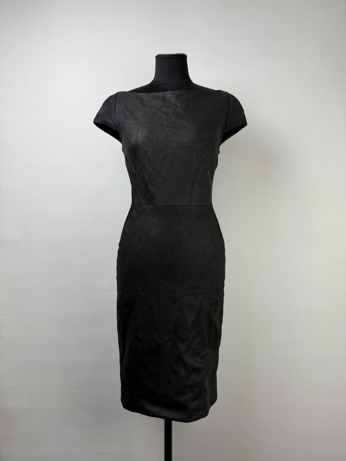 Gareth Pugh Gareth Pugh FW14 Zip Leather Viscose Zip Midi Dress Size M / US 6-8 / IT 42-44 - 2 Thumbnail