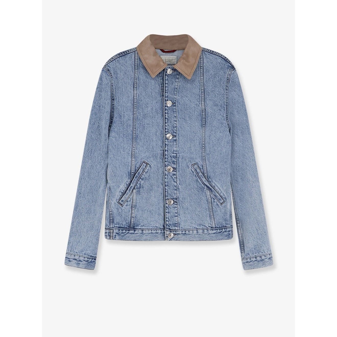 Brunello Cucinelli BRUNELLO CUCINELLI $3700 Light Denim Outerwear Jacket New (M Size US XL / EU 56 / 4 - 1 Thumbnail
