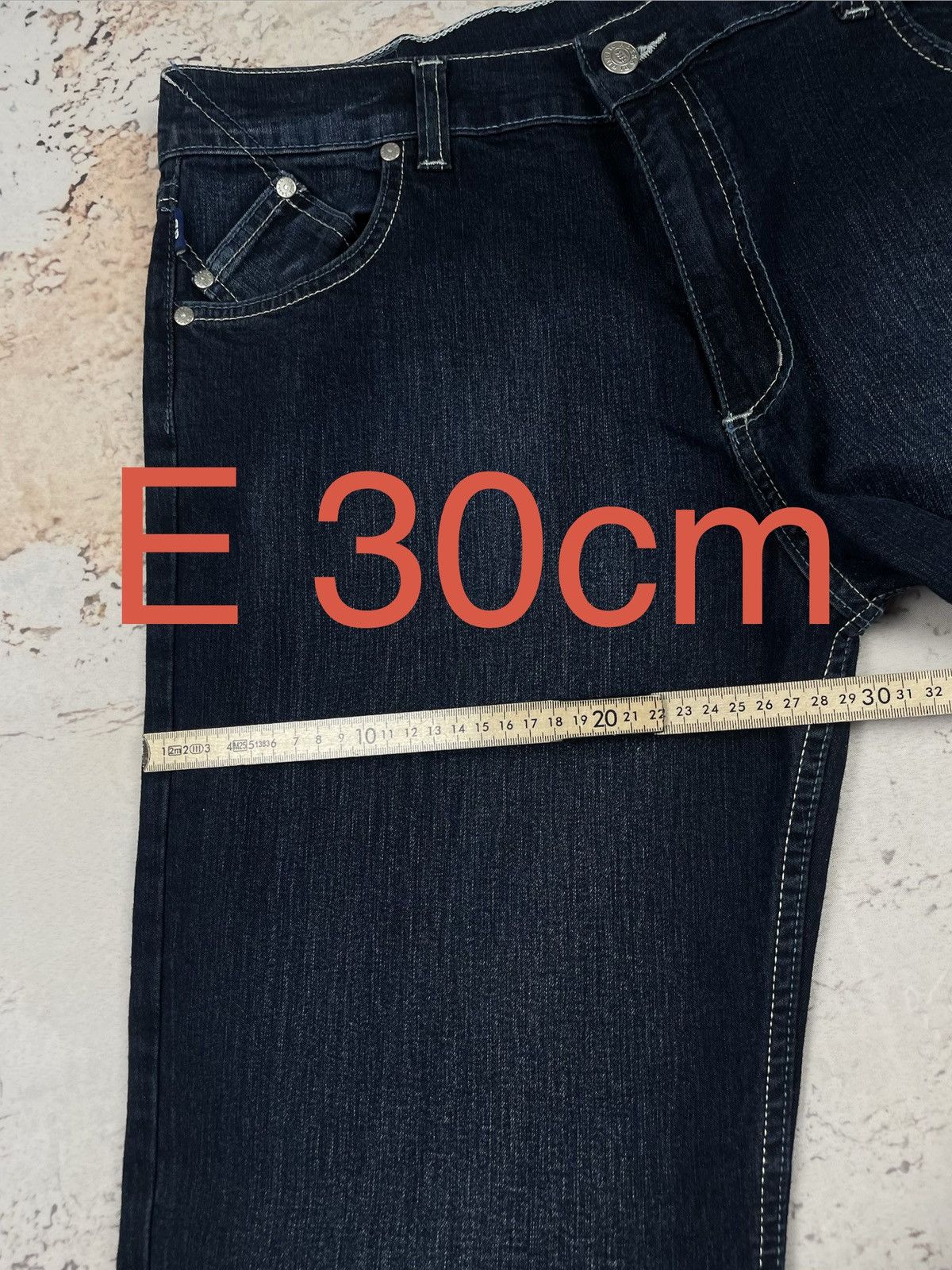 Victoria Beckham Victoria Beckham W34 L32 Jeans – Bootcut Fit, Navy, Drip egv Size 34" / US 12 / IT 48 - 12 Thumbnail