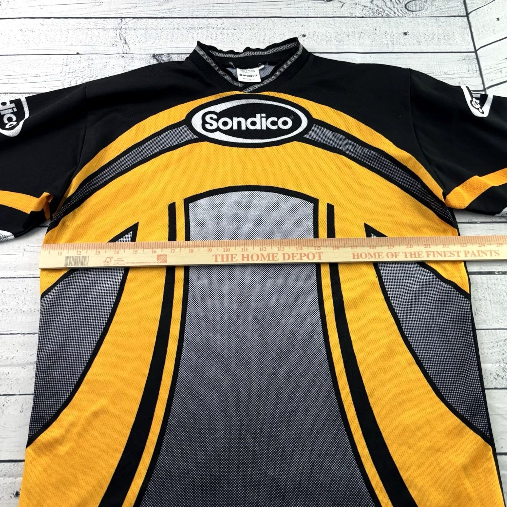 Vintage Vintage Sondico Long Sleeve Soccer Goalie Jersey Mens L Black Yellow Size US L / EU 52-54 / 3 - 5 Thumbnail