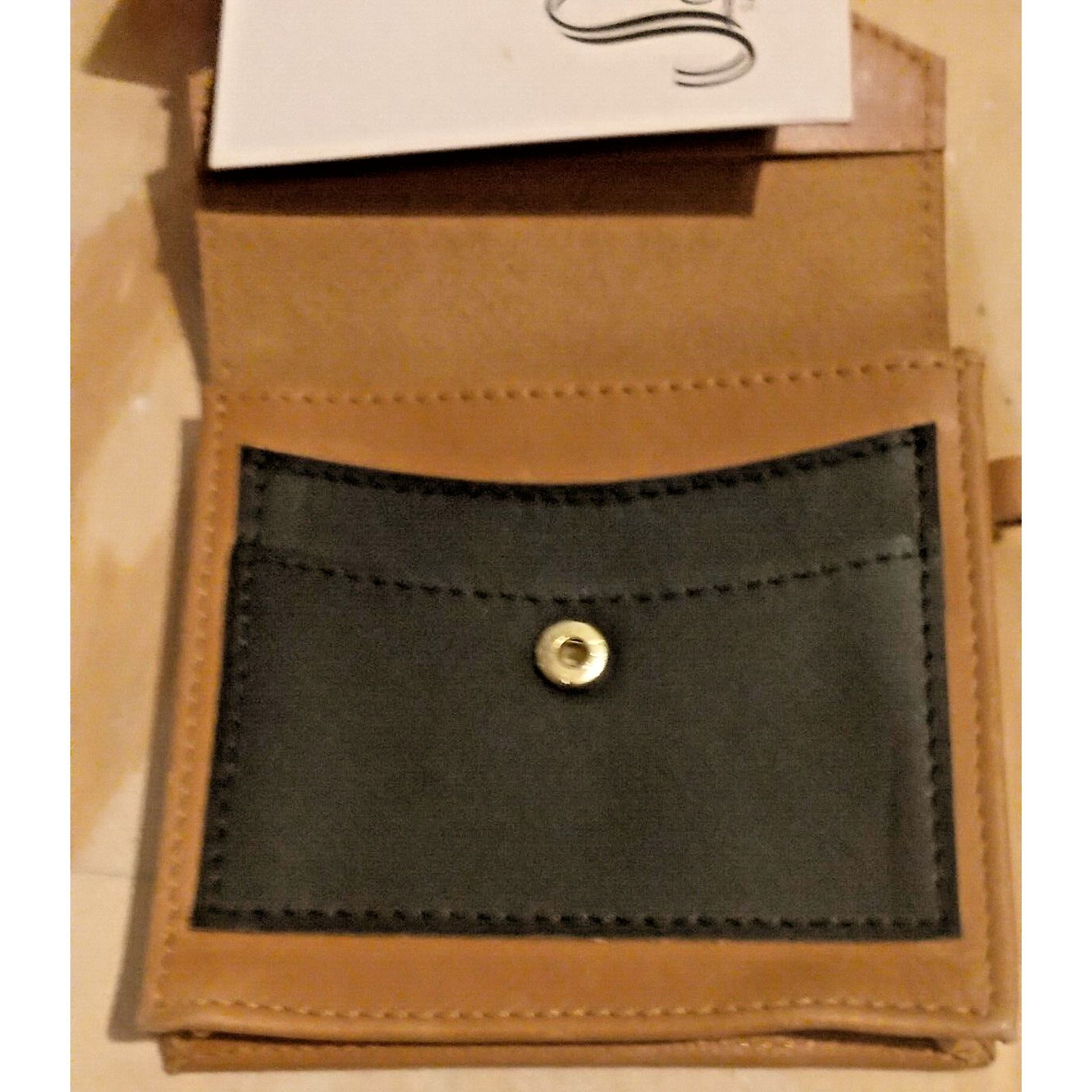 Other Sseko Snap Wallet Small Leather in Caramel & Black Oil Tan Size ONE SIZE - 4 Thumbnail
