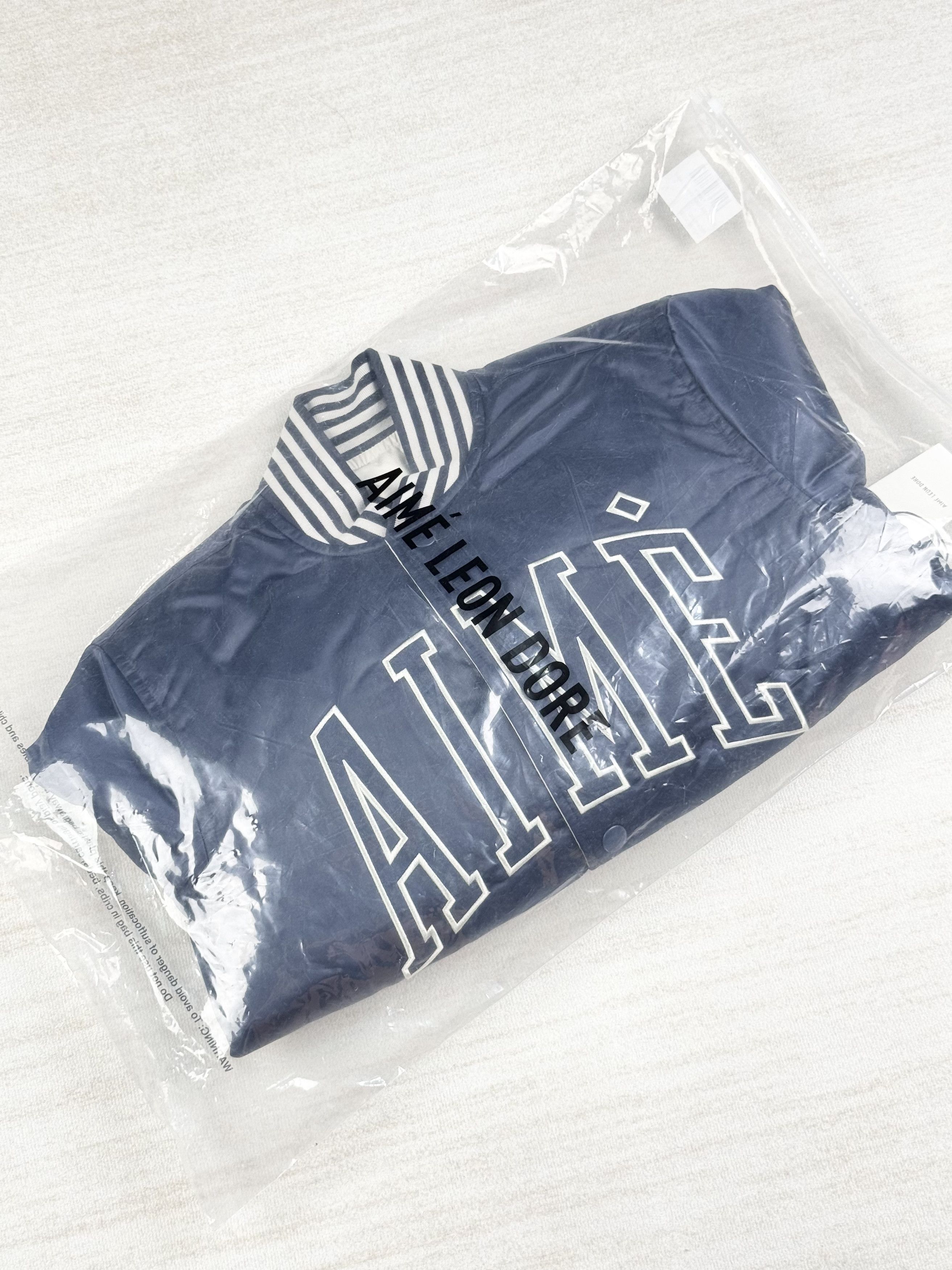Aime Leon Dore UNWORN* ALD Reversible Satin Varsity Jacket navy/cream Size US S / EU 44-46 / 1 - 11 Thumbnail
