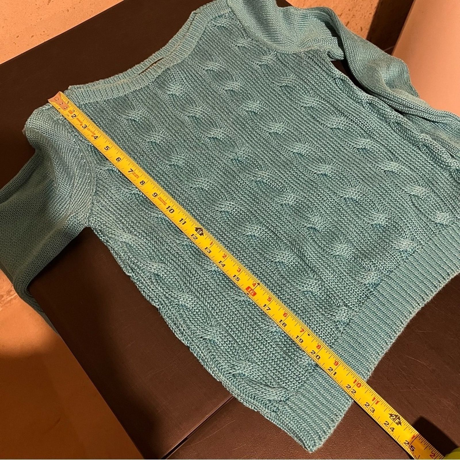 Lauren Ralph Lauren Lauren Ralph Lauren Boatneck Cable Knit Sweater M Light Blue Size M / US 6-8 / IT 42-44 - 6 Thumbnail