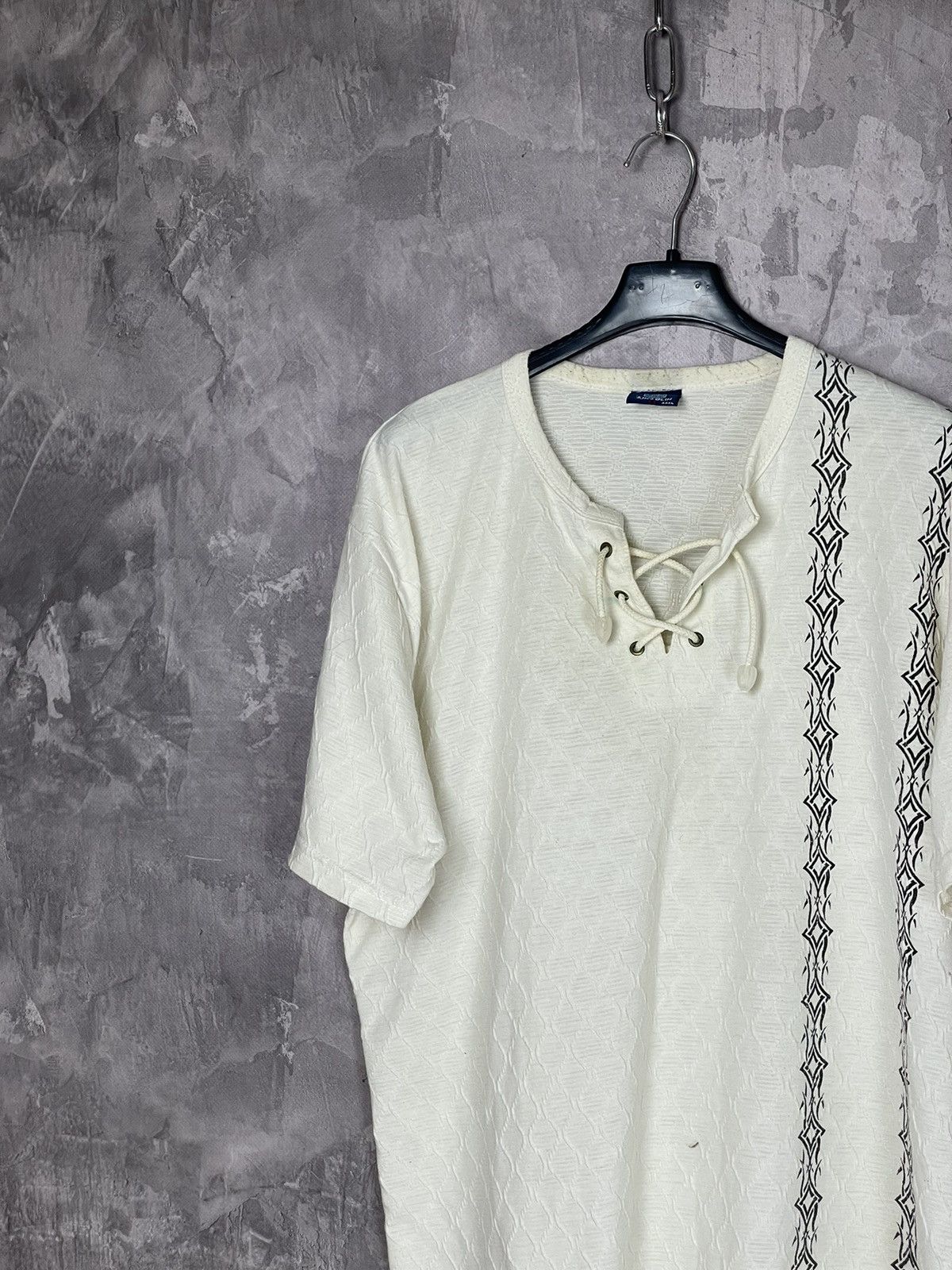 Japanese Brand × Vintage Avant Garde Y2K Designer Retro Knit shirt Tee Size US L / EU 52-54 / 3 - 3 Thumbnail