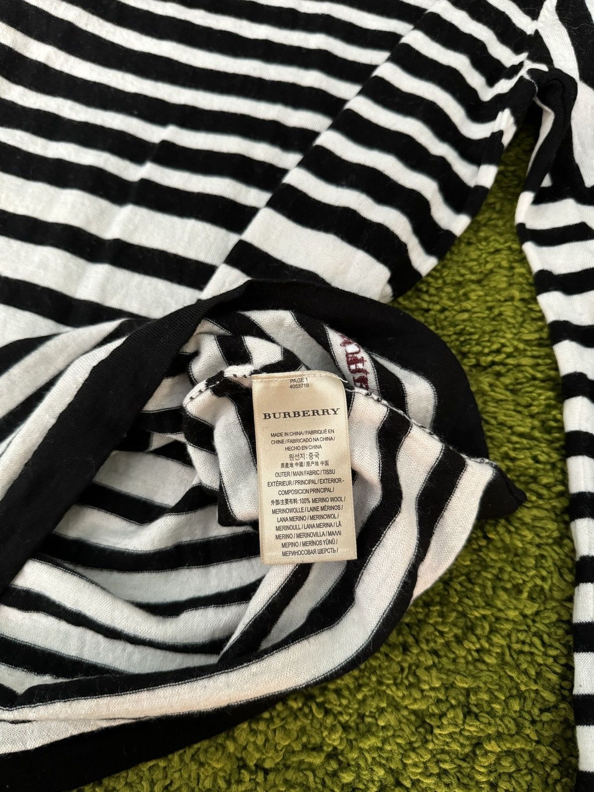 Burberry × Designer Burberry London 100% wool striped sweater Size S / US 4 / IT 40 - 8 Thumbnail