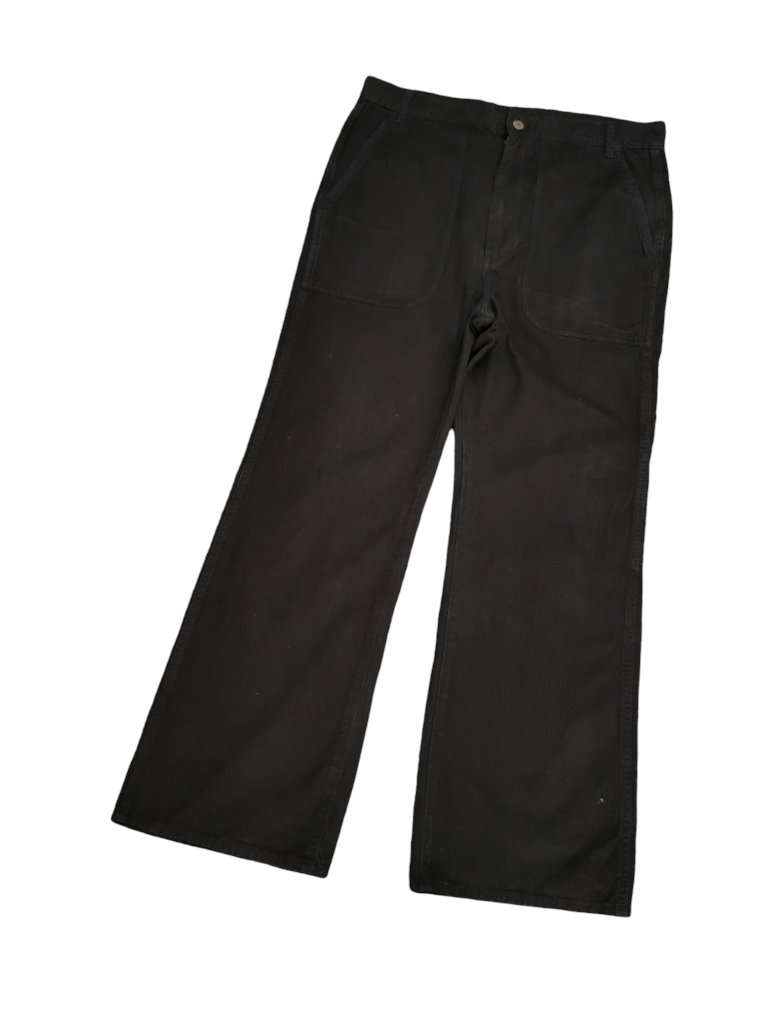 Le Grande Bleu (L.G.B.) Loose Flare Frapbois Dyed Black Fatigue Pants Size US 34 / EU 50 - 1 Thumbnail