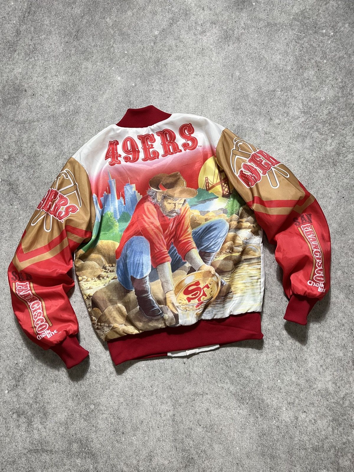 Chalk Line Vintage 90s Chalk Line San Francisco 49ers Fanimation Jacket Size US S / EU 44-46 / 1 - 2 Thumbnail