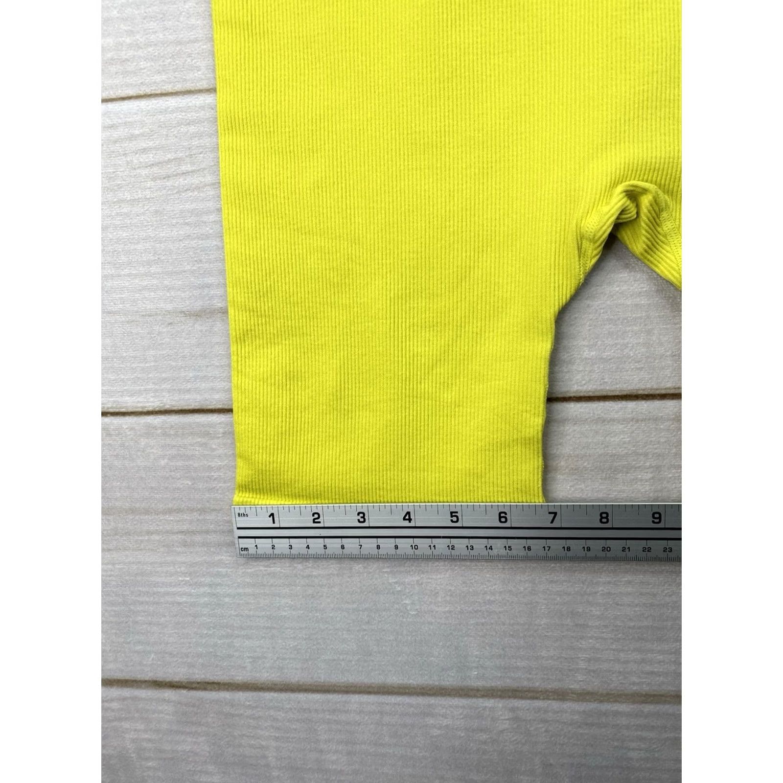Vintage Wild Fable Yellow Crop Top Shorts XXL Workout Set Halter Ribbed Knit Gym Womens Size XXL / US 16-18 / IT 52-54 - 5 Thumbnail