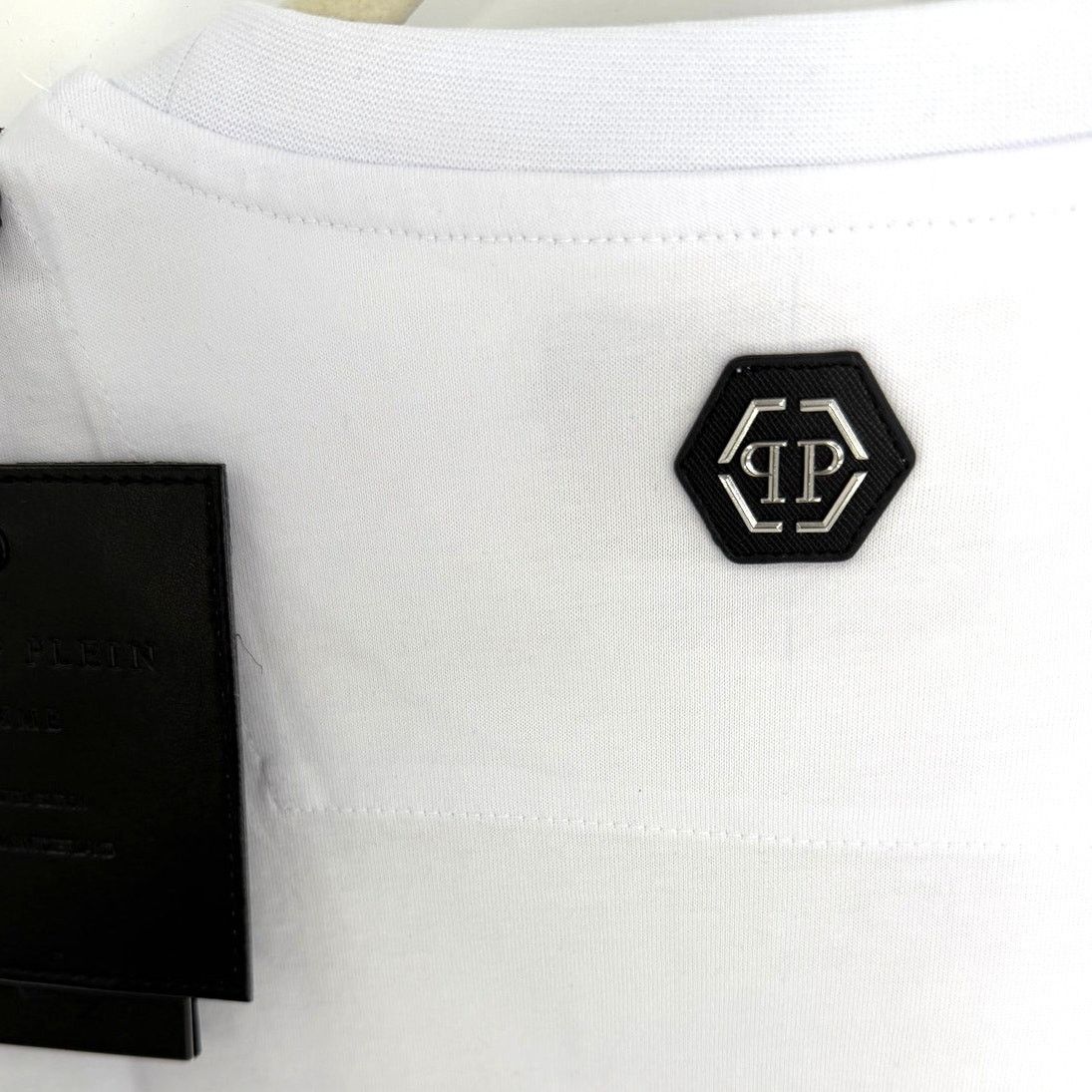 Philipp Plein Philipp Plein White Bulldog Crystal Round Neck T-Shirt 3XL Size US XXL / EU 58 / 5 - 10 Thumbnail