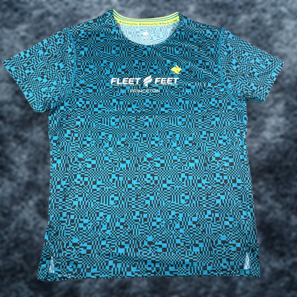 Vintage Rabbit Shirt Mens L Blue Running Athletic Performance Gym Fleet Feet Princeton Size US L / EU 52-54 / 3 - 1 Thumbnail
