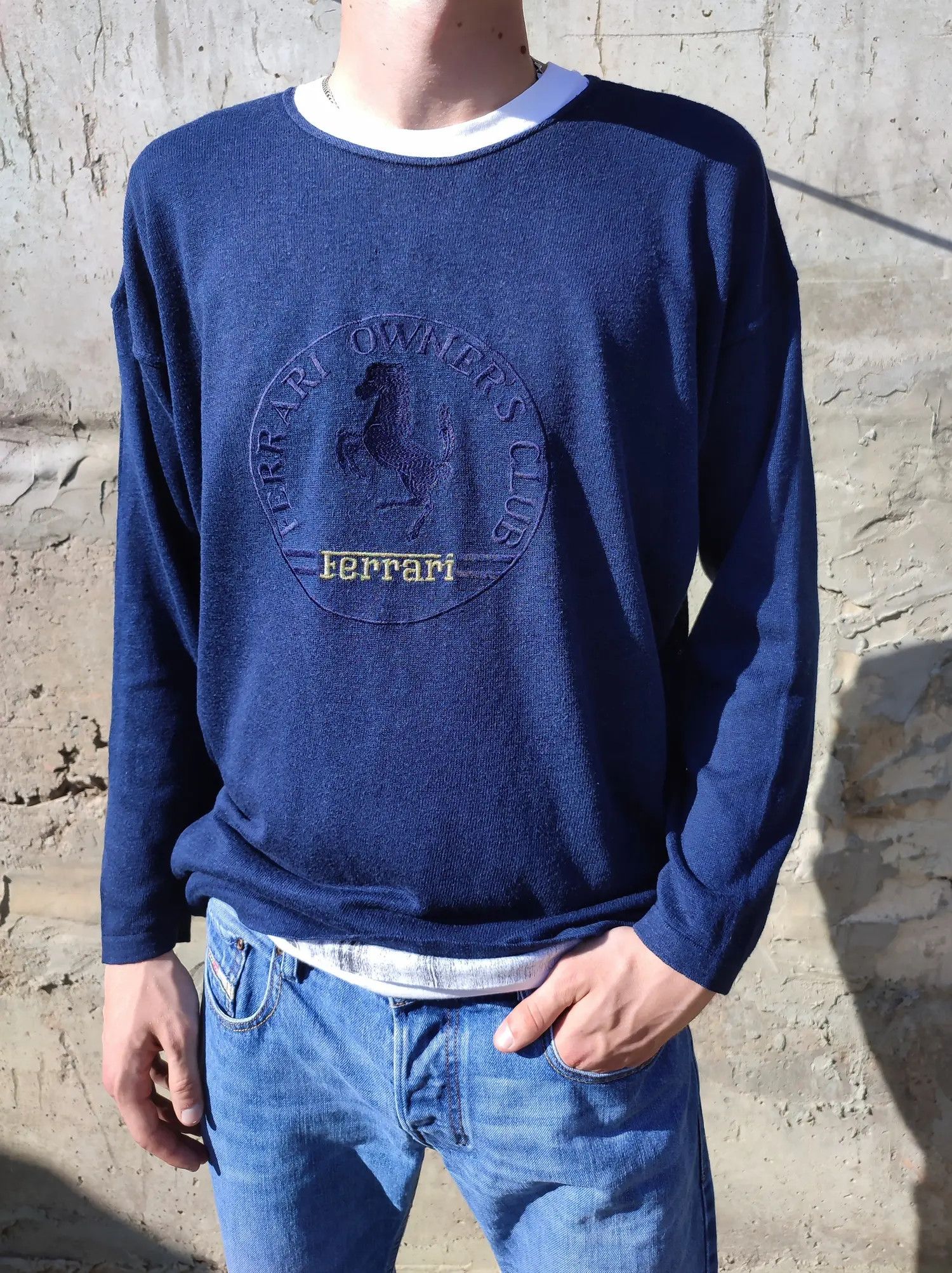 Ferrari × Vintage Vintage 80's Ferrari Owners Club Logo sweater Size US M / EU 48-50 / 2 - 2 Thumbnail
