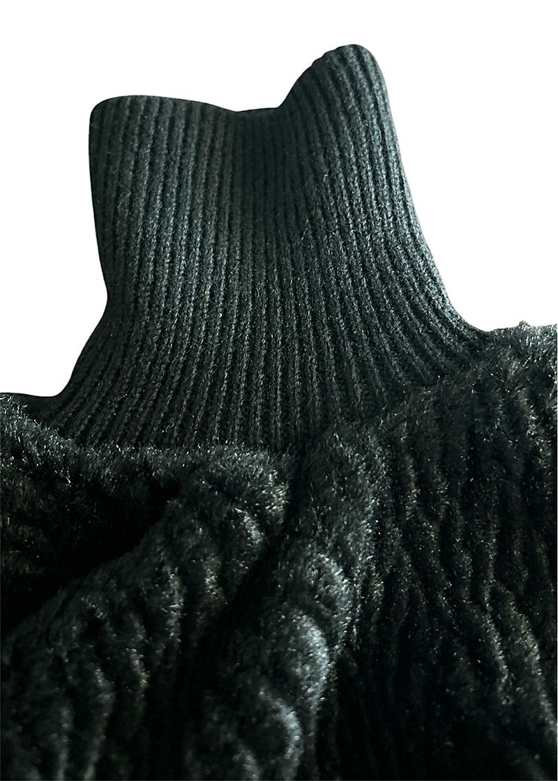 Burberry Burberry Black Chenille Puffy Sleeve Gloves (US Size 7) Size ONE SIZE - 4 Thumbnail