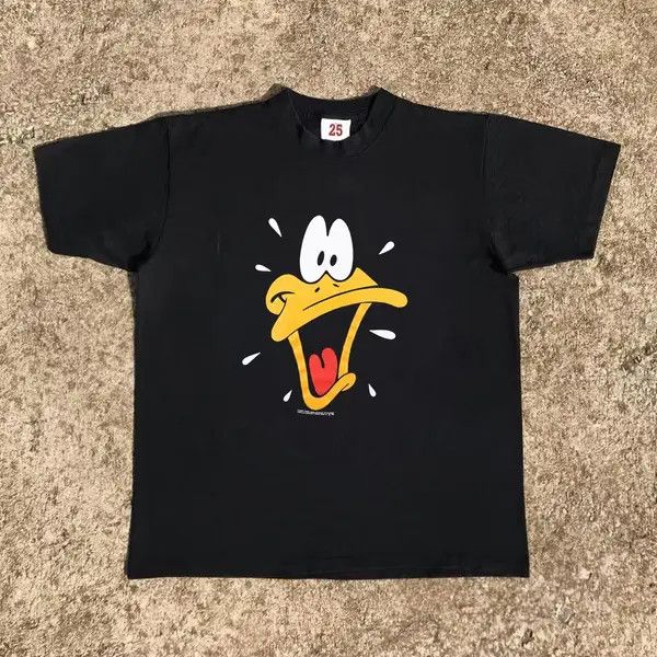 Japanese Brand Cartoon duck pattern black casual vintage cotton t-shirt Size US M / EU 48-50 / 2 - 5 Thumbnail